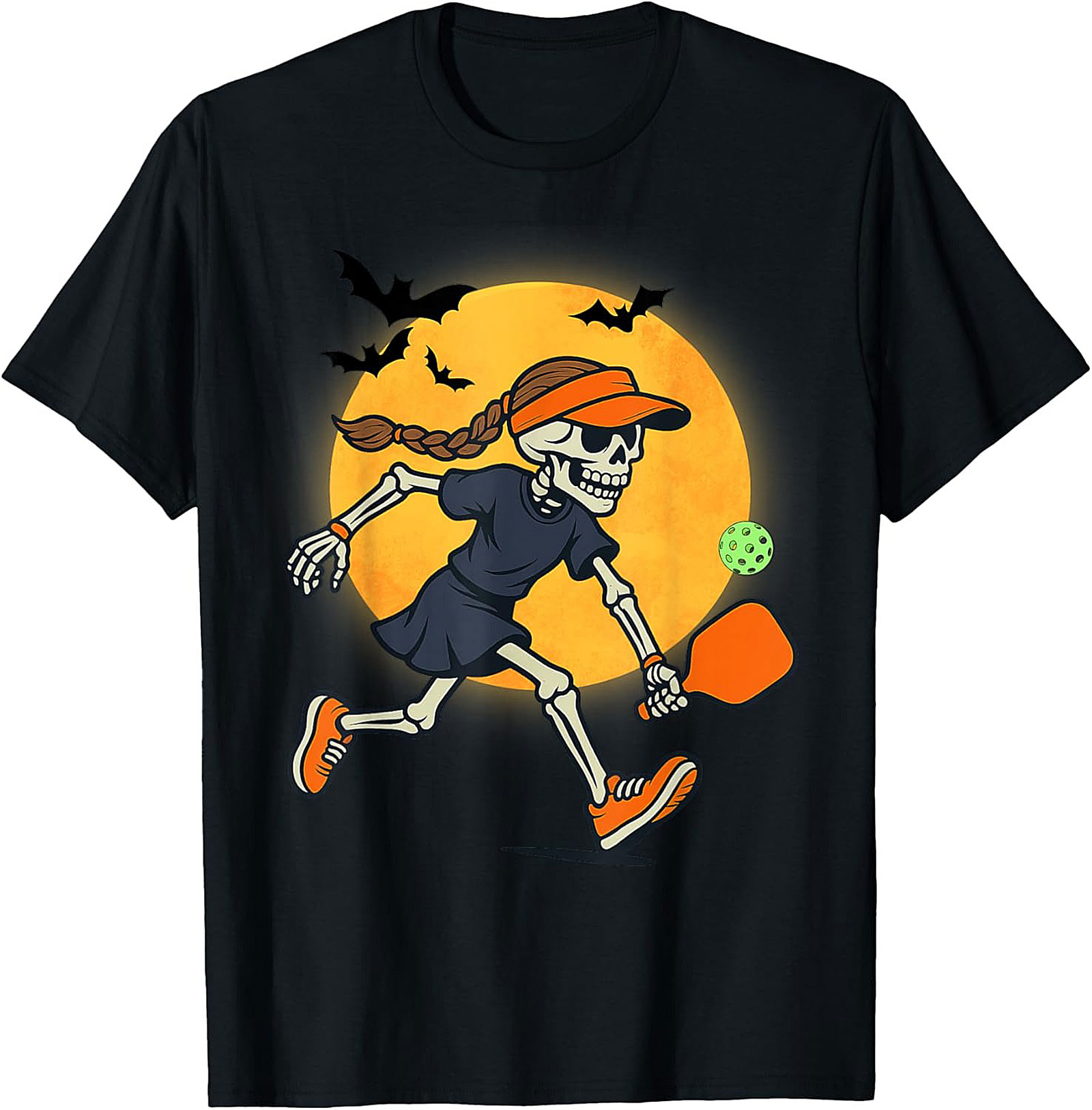 Skeleton Pickleball T-Shirt | Funny Halloween Graphic Tee