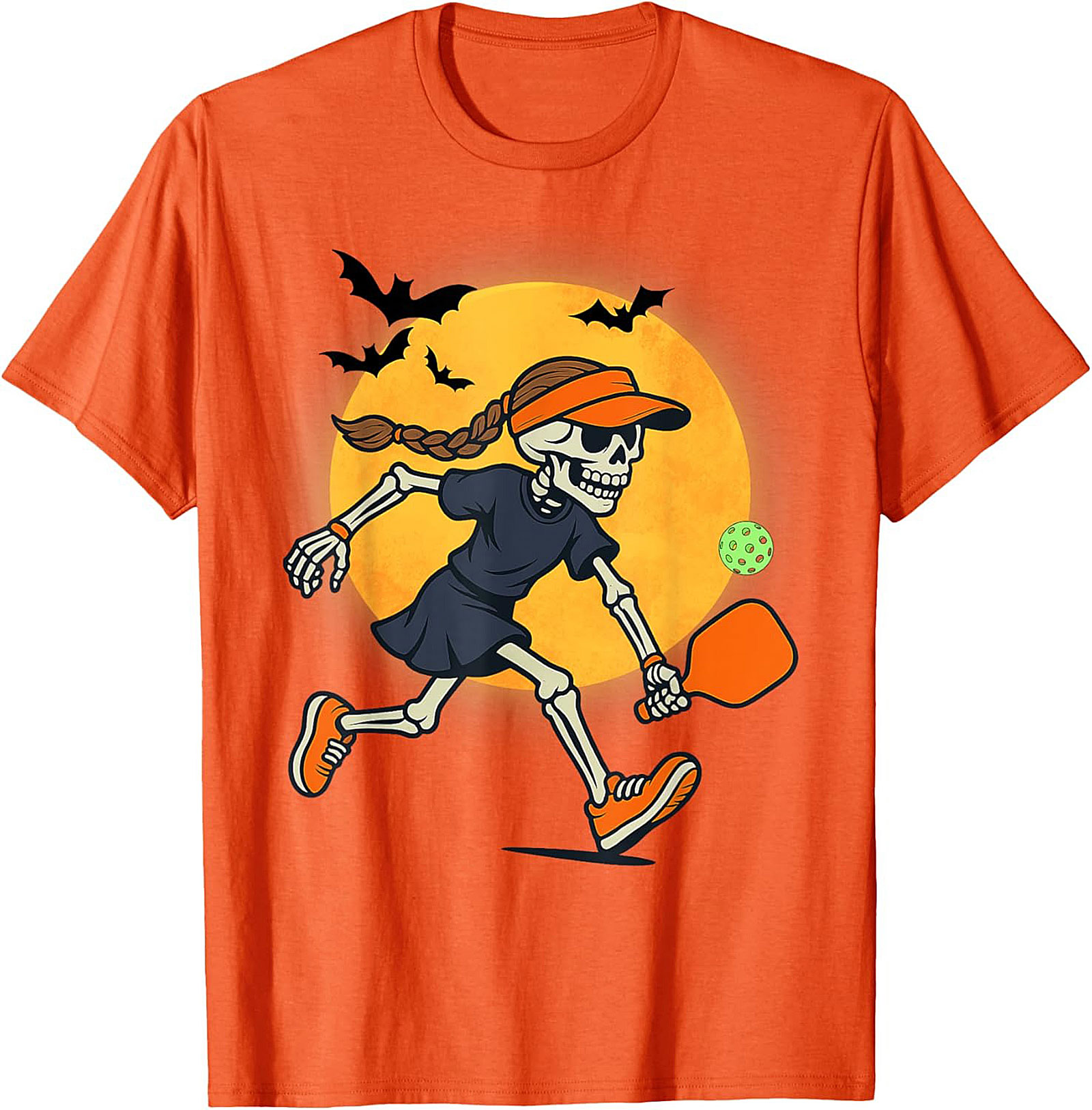 Skeleton Pickleball T-Shirt | Funny Halloween Graphic Tee