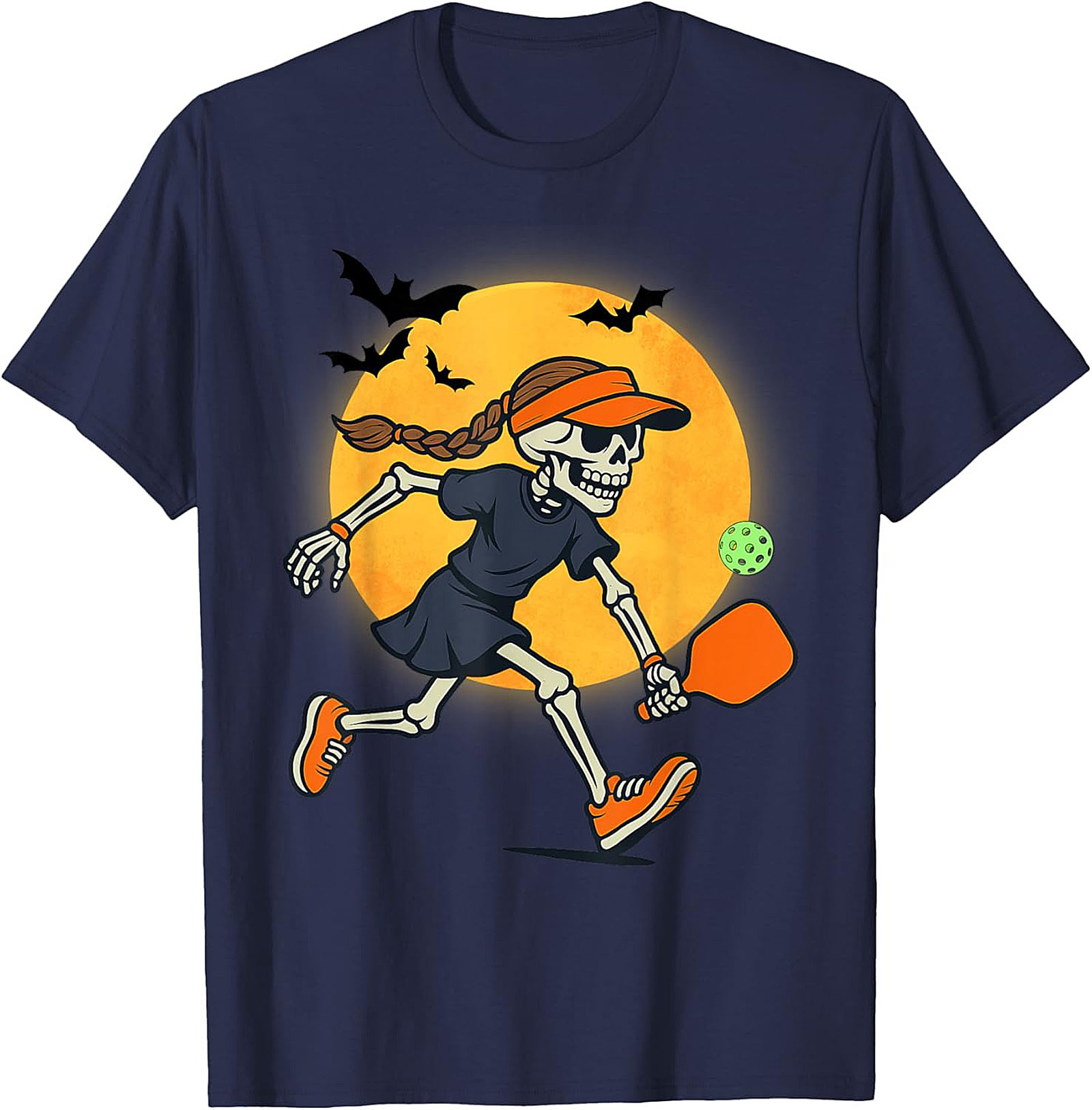 Skeleton Pickleball T-Shirt | Funny Halloween Graphic Tee