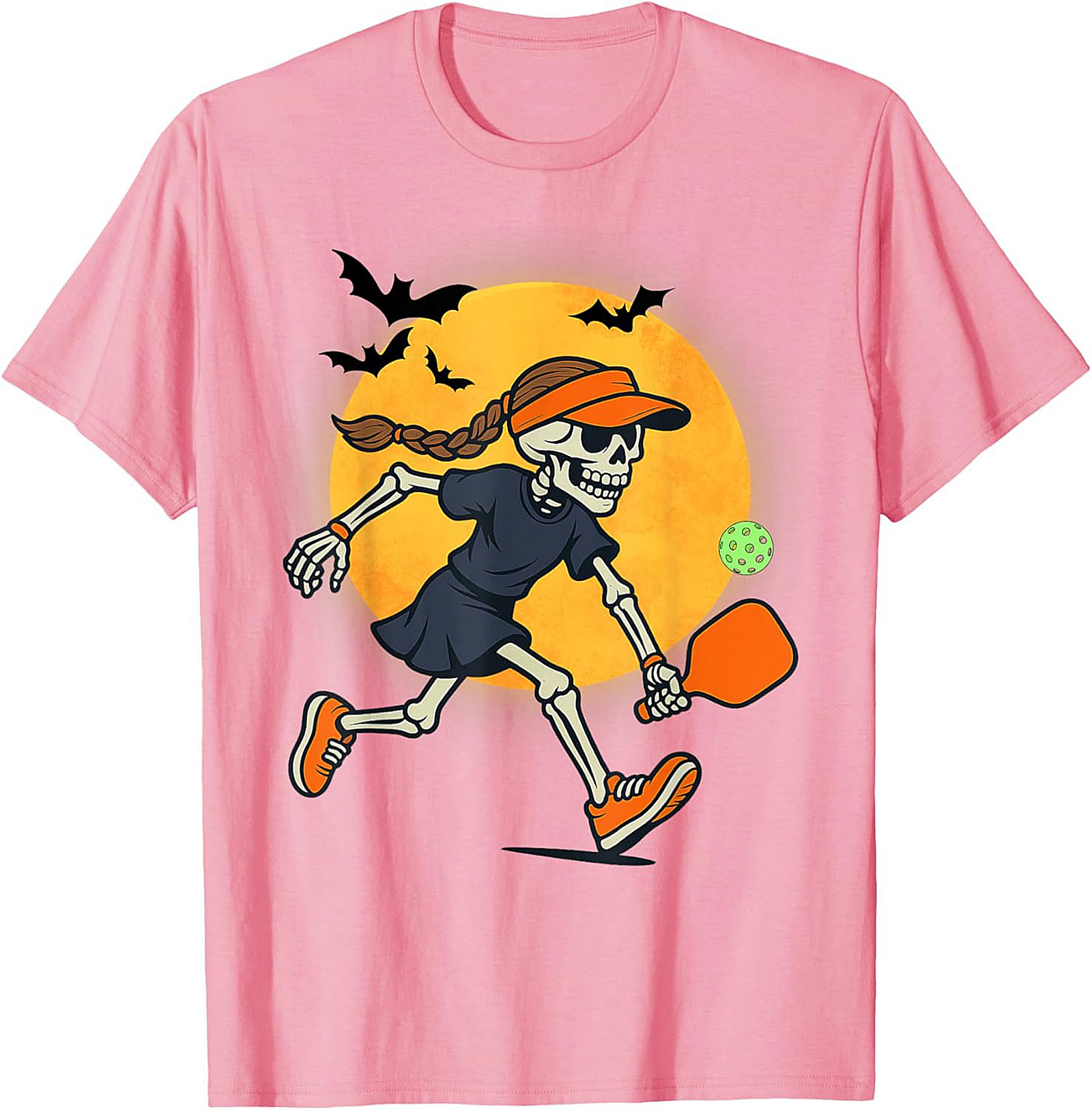 Skeleton Pickleball T-Shirt | Funny Halloween Graphic Tee