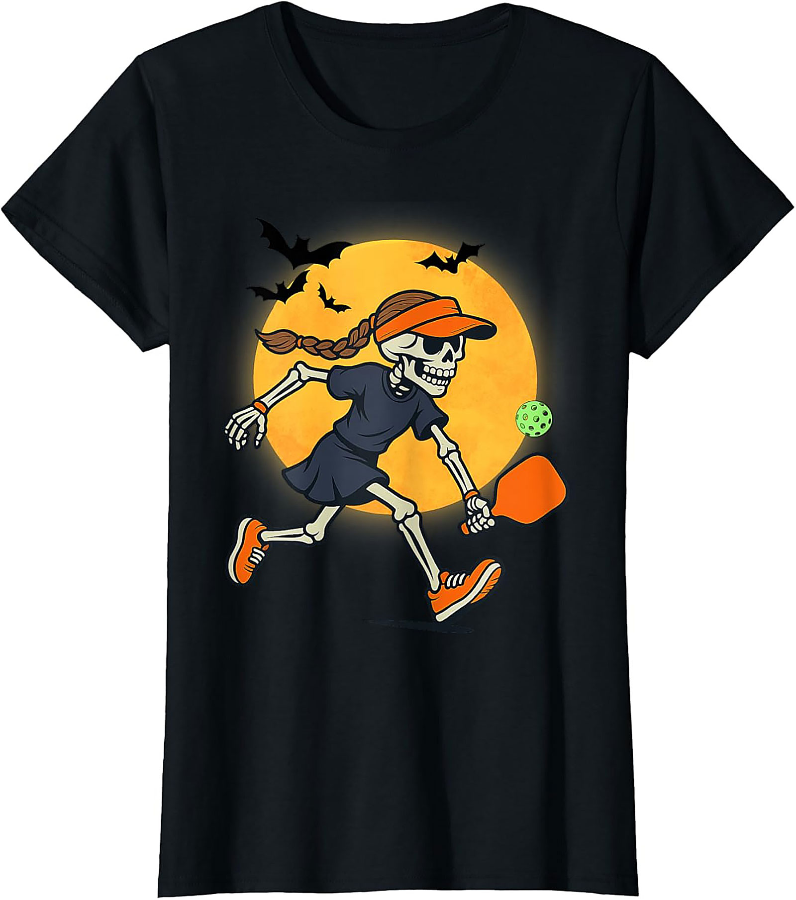Skeleton Pickleball T-Shirt | Funny Halloween Graphic Tee