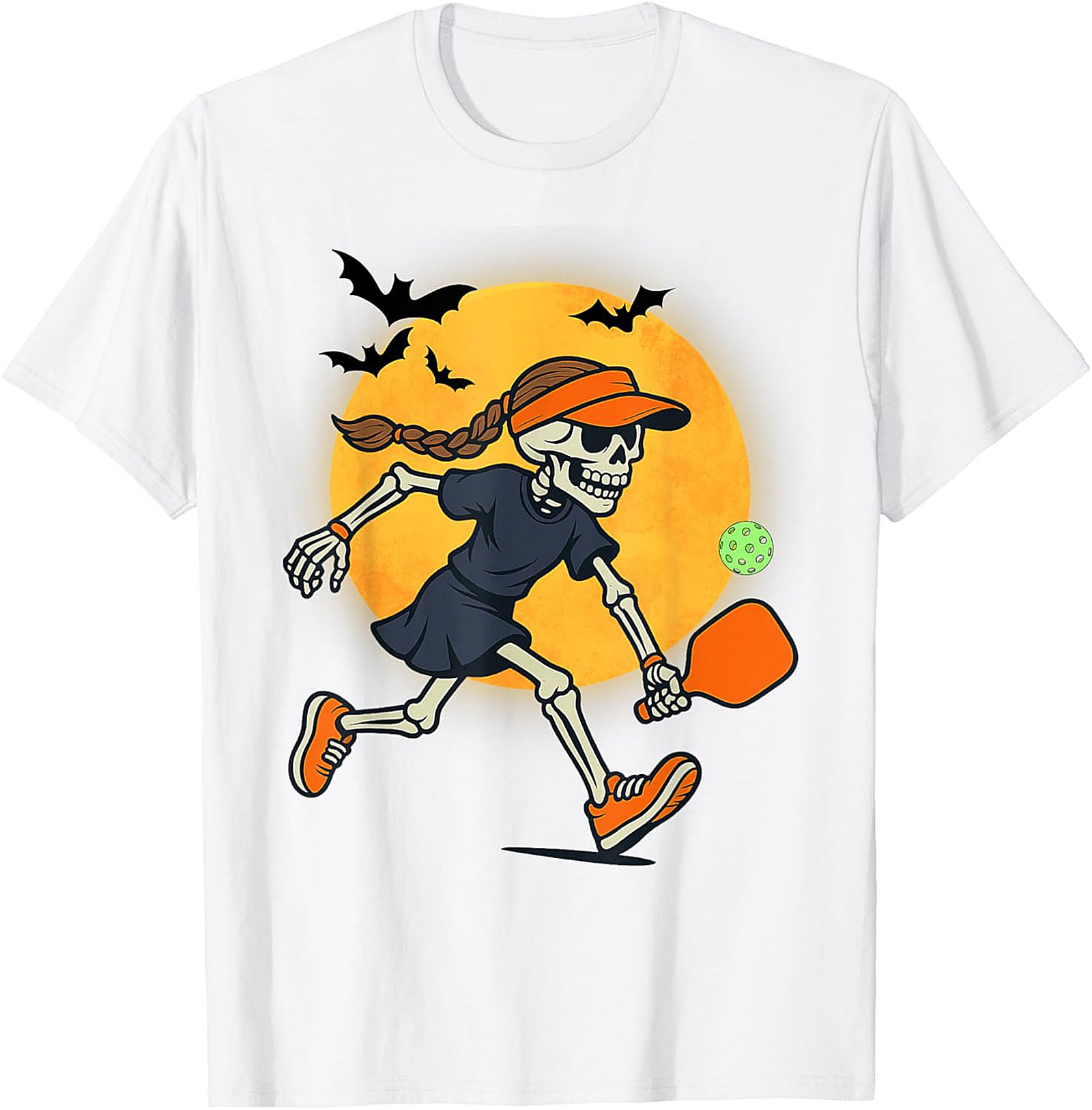 Skeleton Pickleball T-Shirt | Funny Halloween Graphic Tee