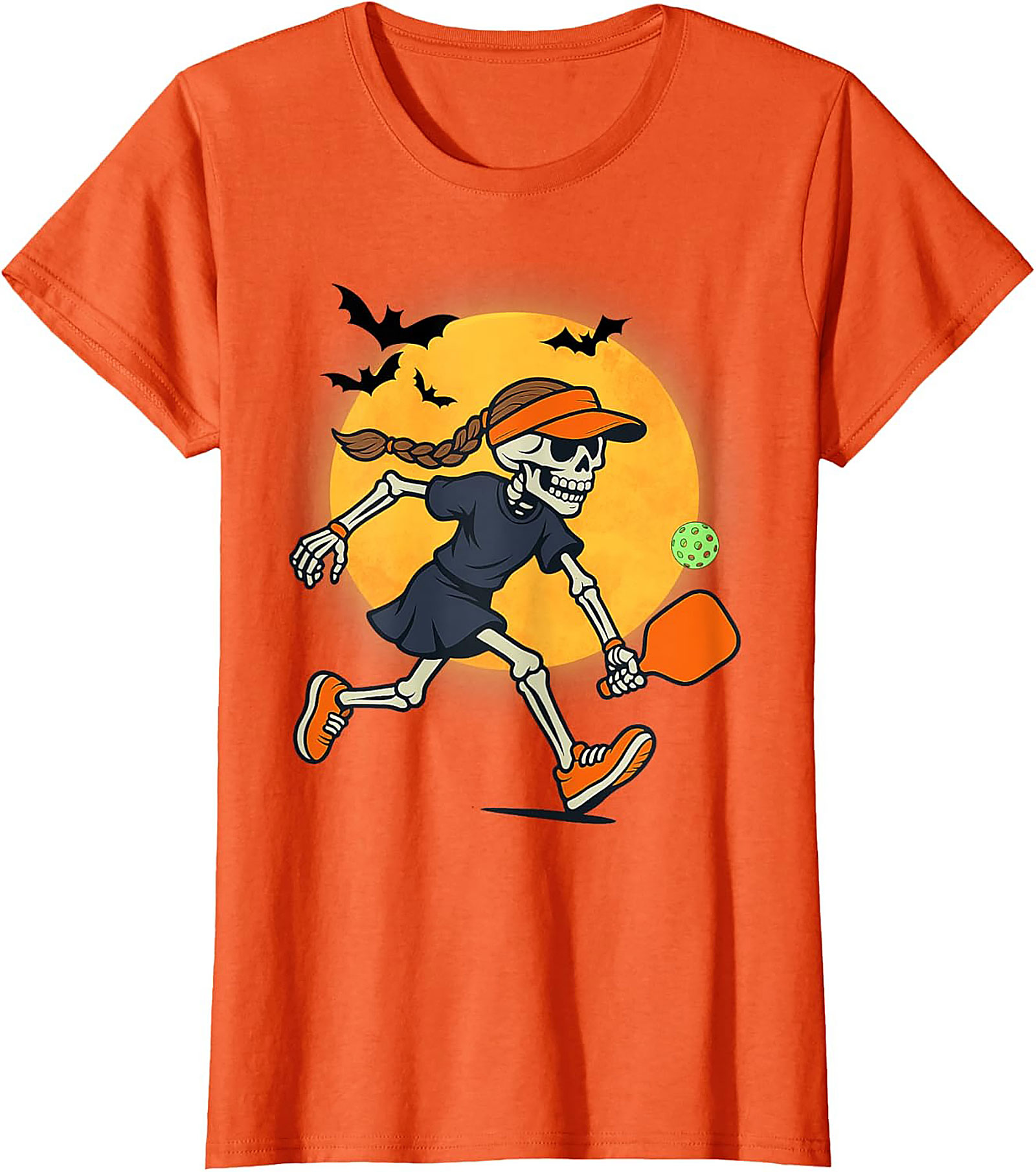 Skeleton Pickleball T-Shirt | Funny Halloween Graphic Tee