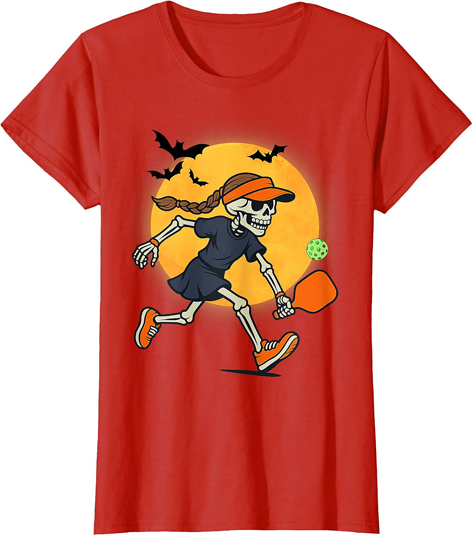 Skeleton Pickleball T-Shirt | Funny Halloween Graphic Tee