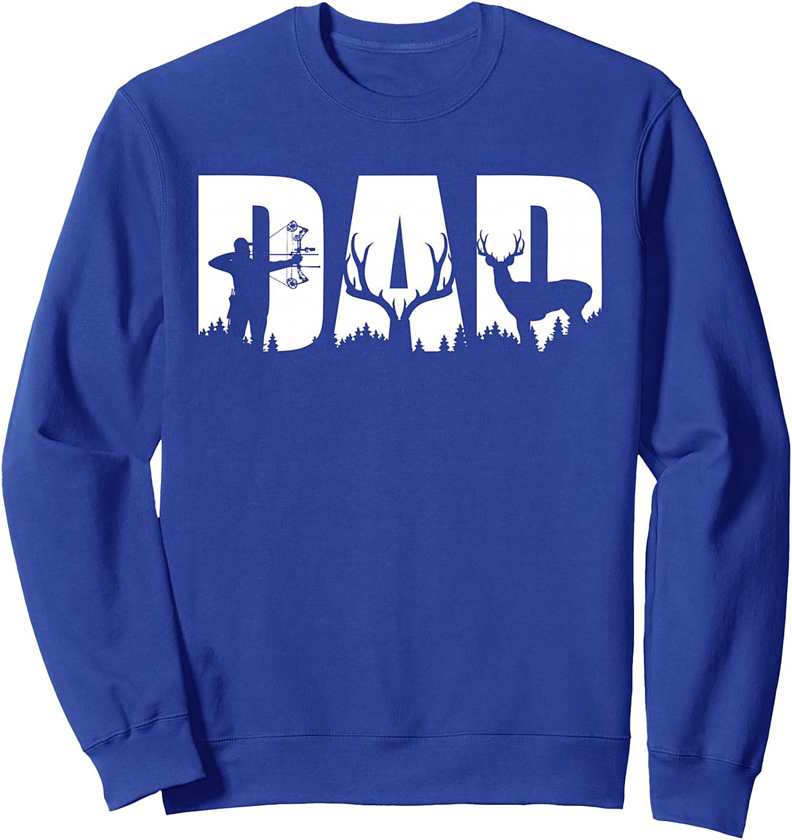 Hunting Dad Graphic Sweatshirt Bow Hunter Crewneck