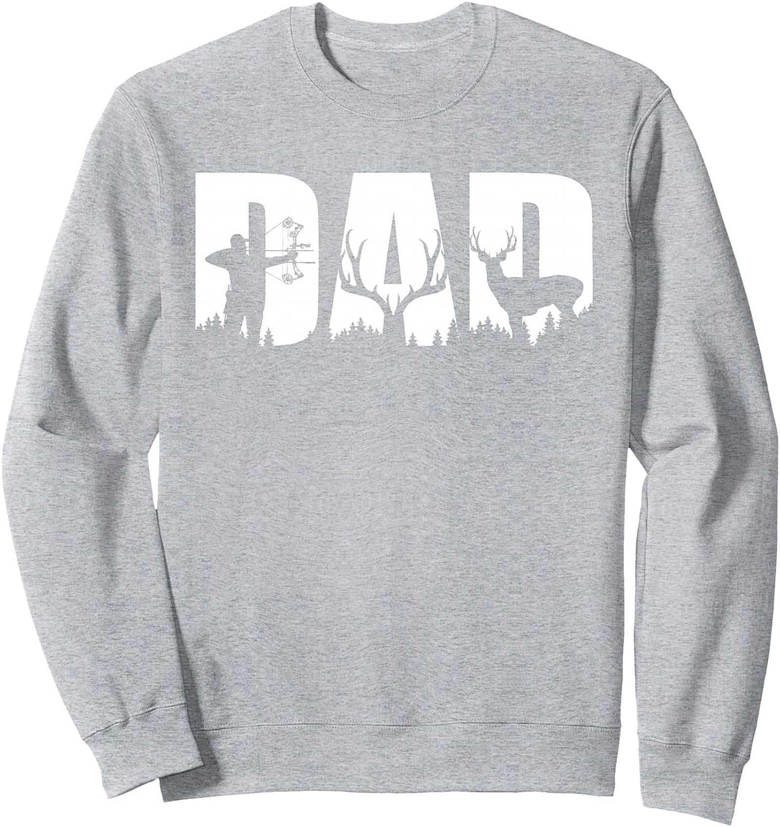 Hunting Dad Graphic Sweatshirt Bow Hunter Crewneck