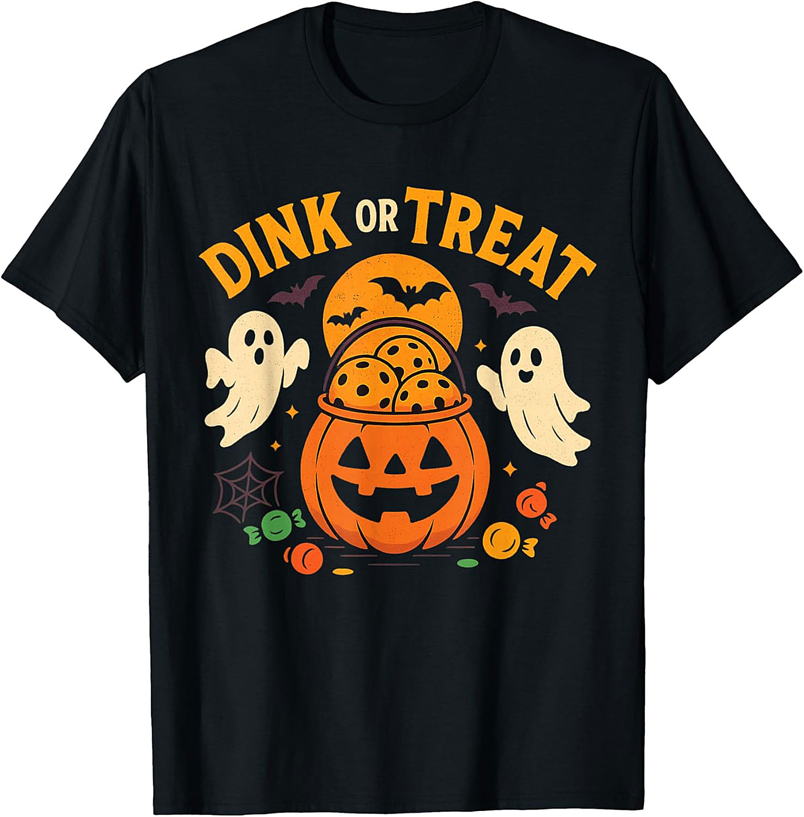Dink or Treat Pickleball Halloween T-shirt | Funny Graphic Tee