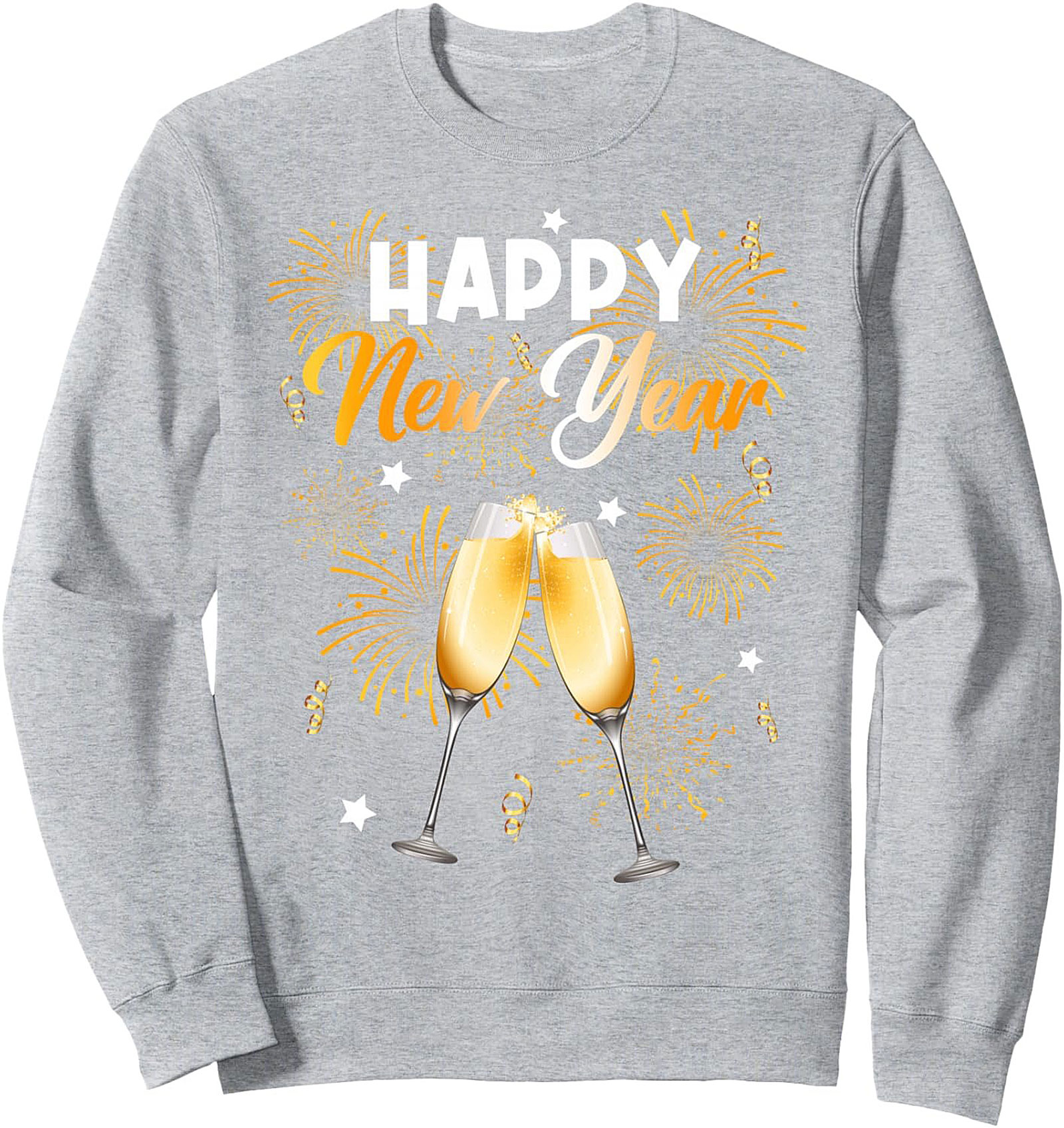 Happy New Year Crewneck Sweatshirt Festive Celebration Pullover