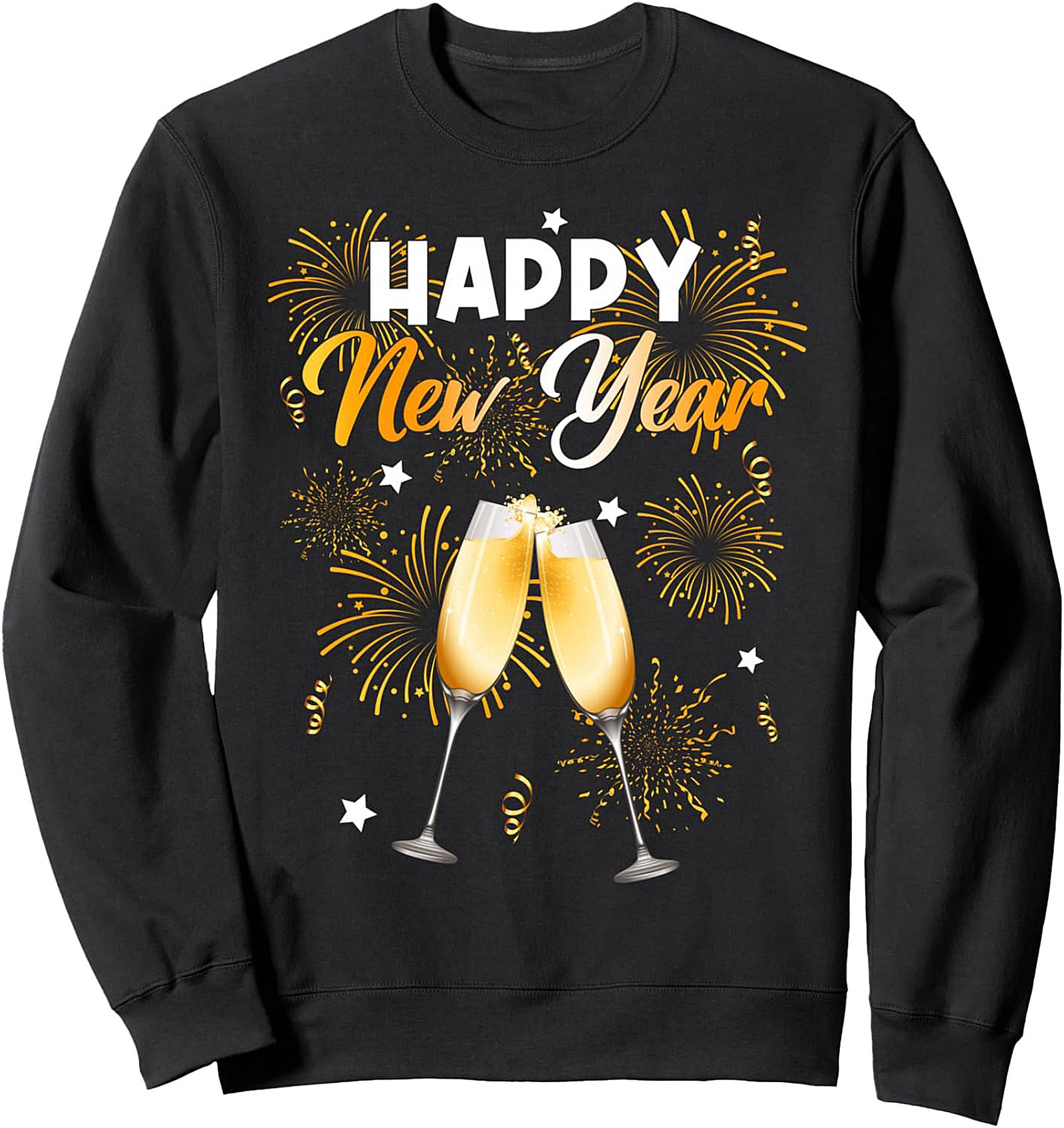 Happy New Year Crewneck Sweatshirt Festive Celebration Pullover