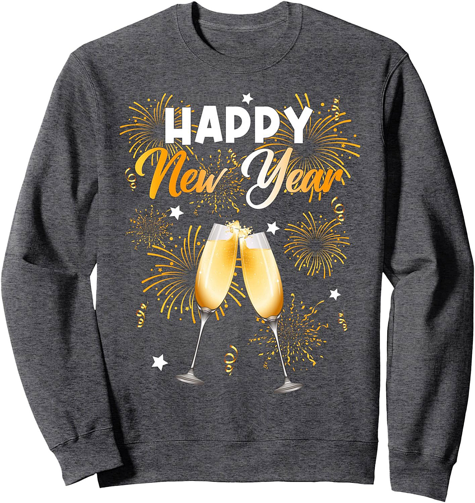 Happy New Year Crewneck Sweatshirt Festive Celebration Pullover