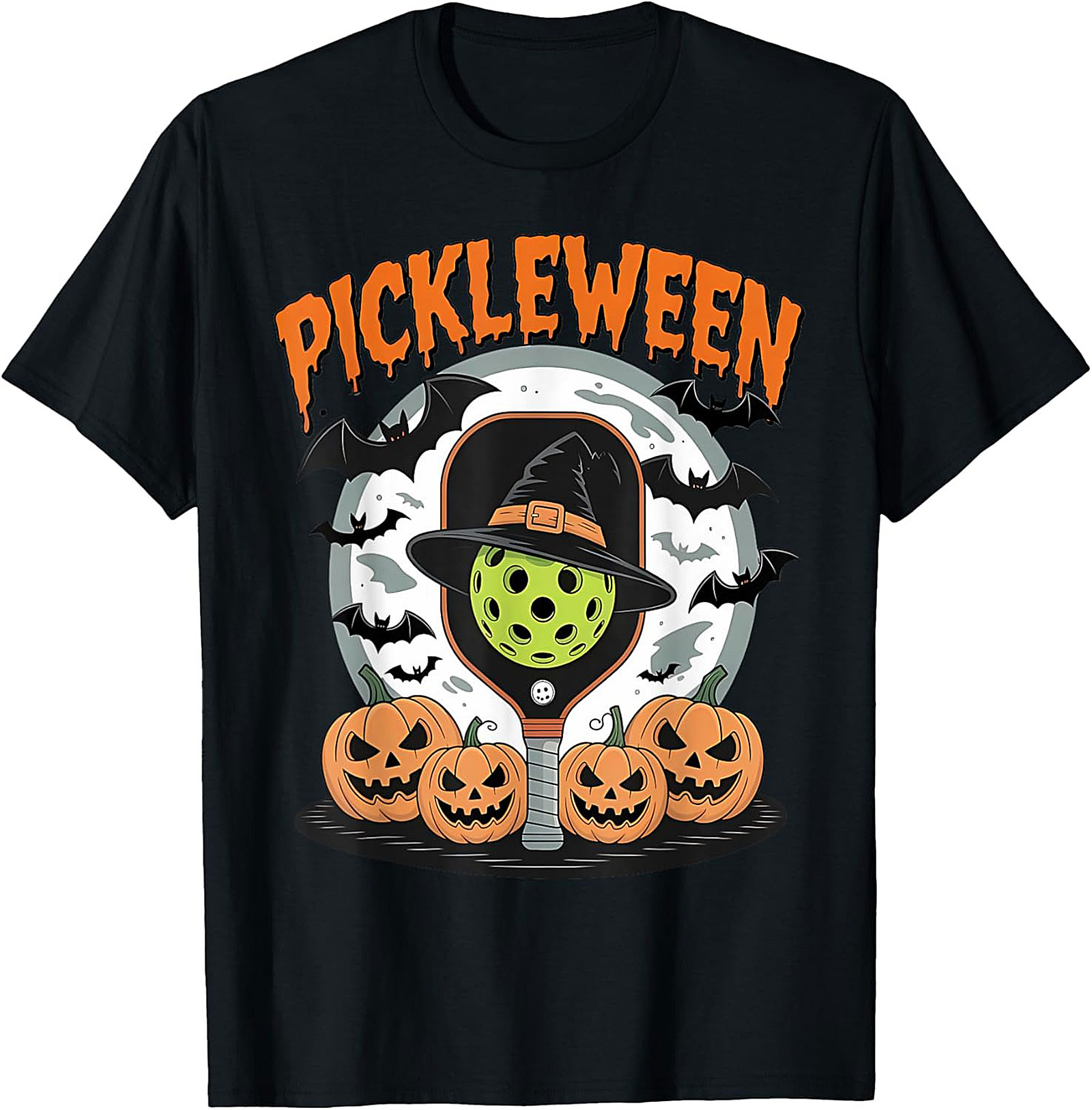 Pickleween Pickleball Halloween T-shirt | Funny Graphic Tee