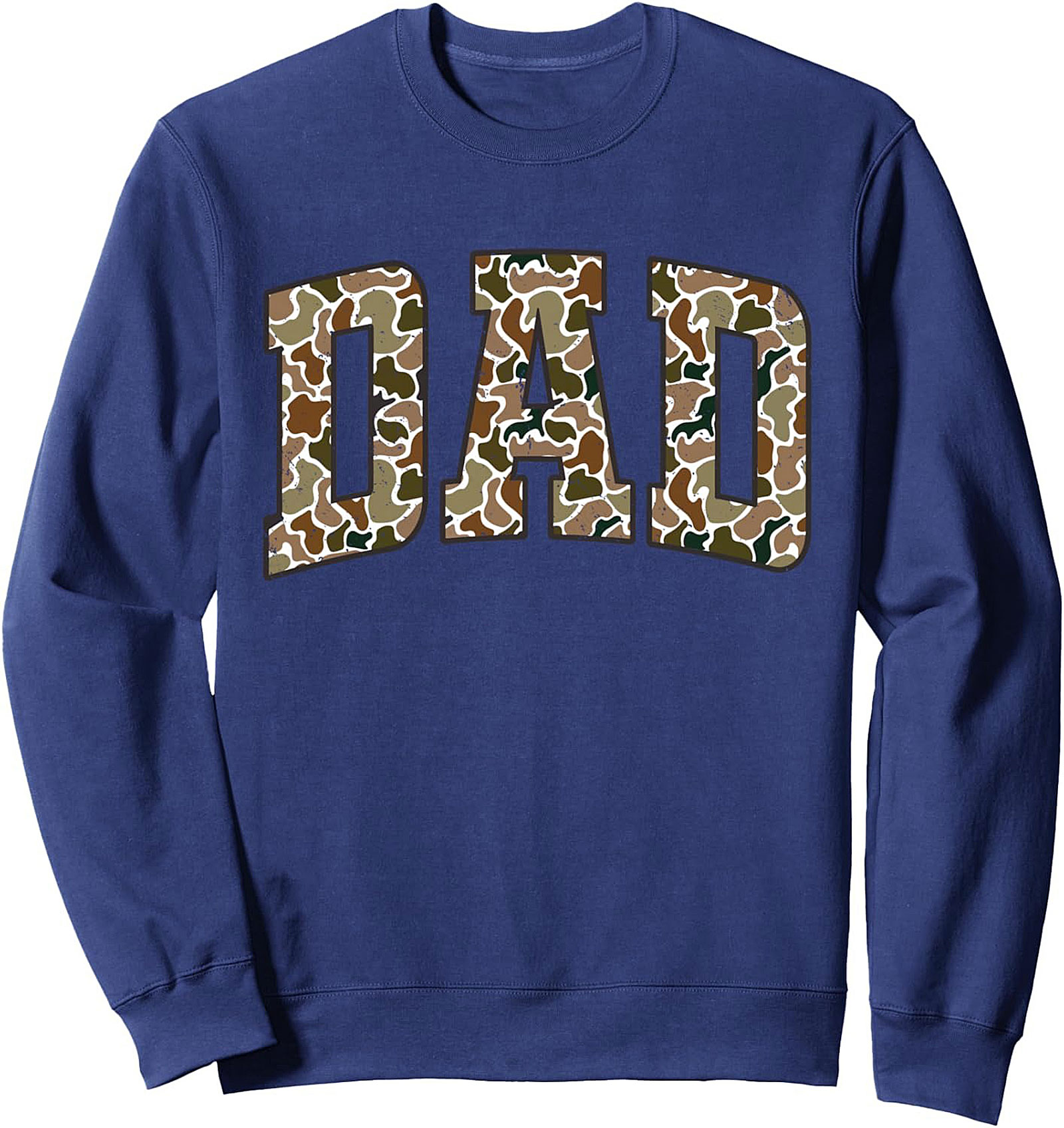 Camo Dad Crewneck Sweatshirt Cozy Unisex Gift