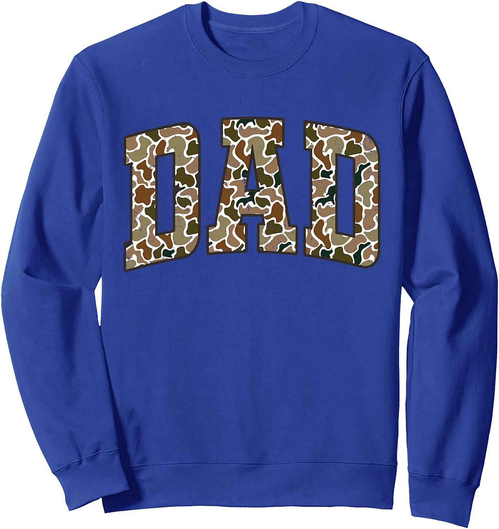 Camo Dad Crewneck Sweatshirt Cozy Unisex Gift