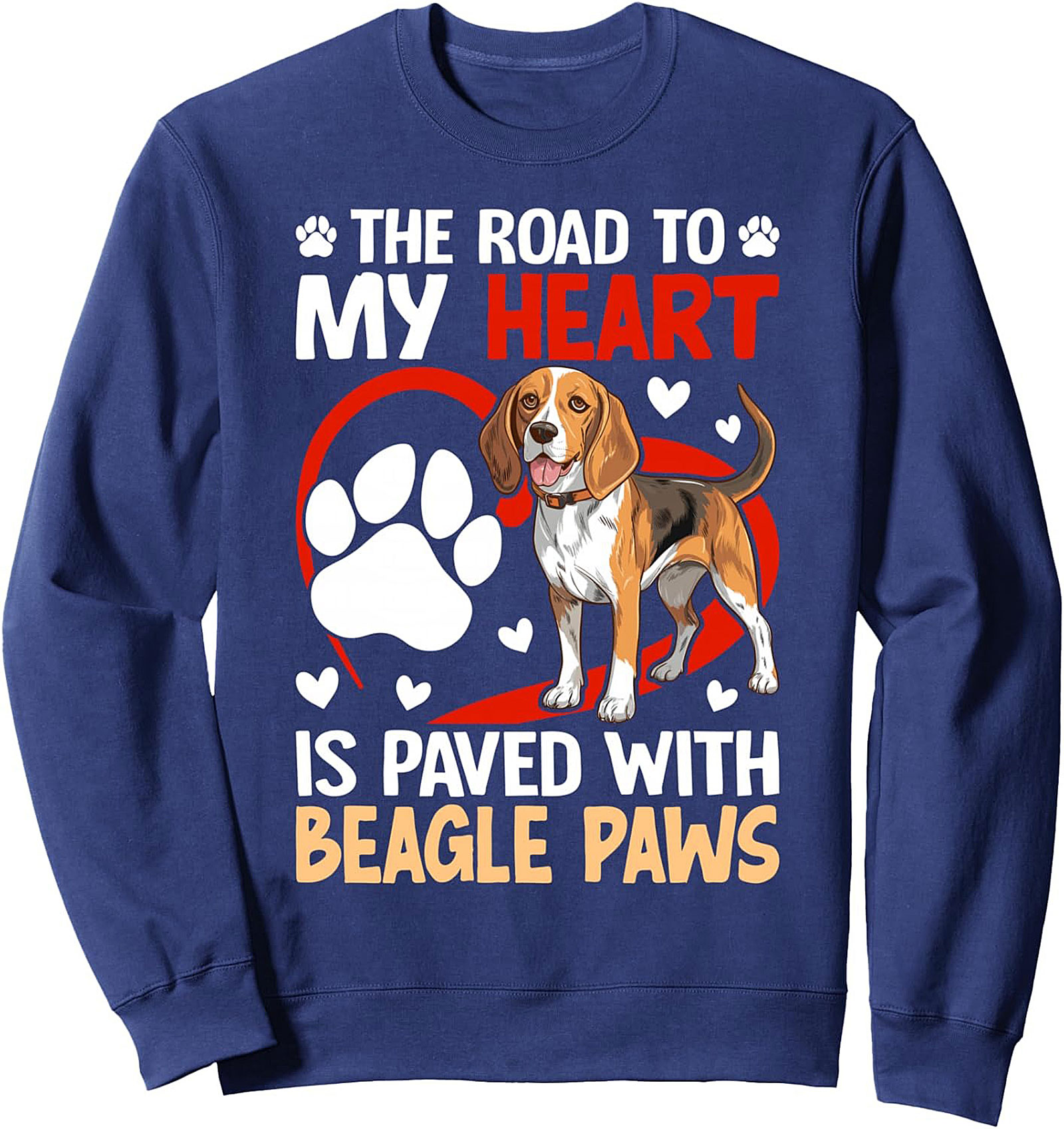 The Road to My Heart Beagle Lover Crewneck Sweatshirt