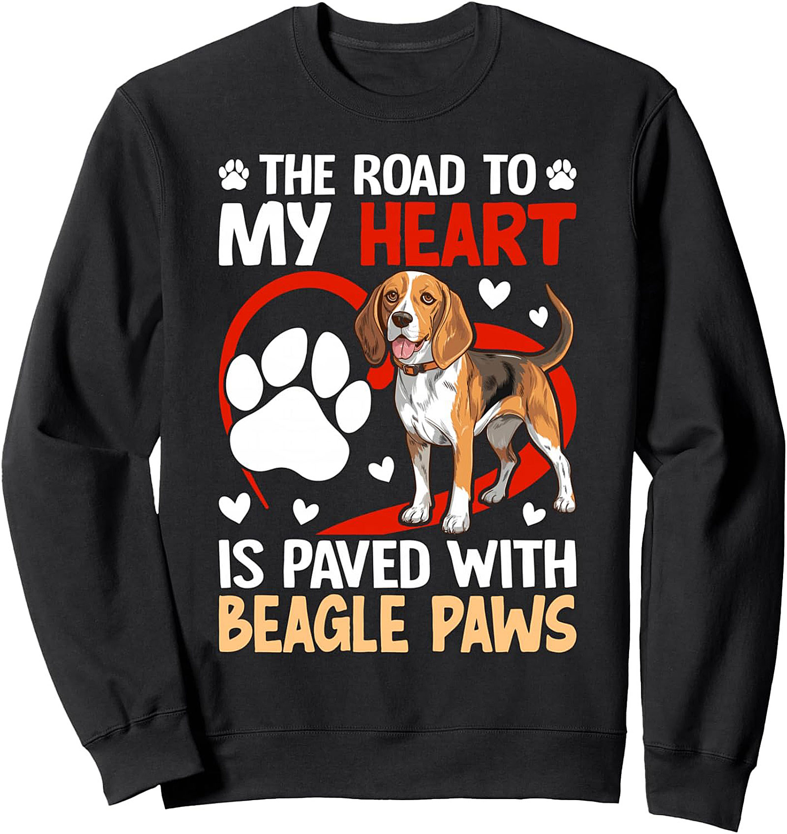 The Road to My Heart Beagle Lover Crewneck Sweatshirt
