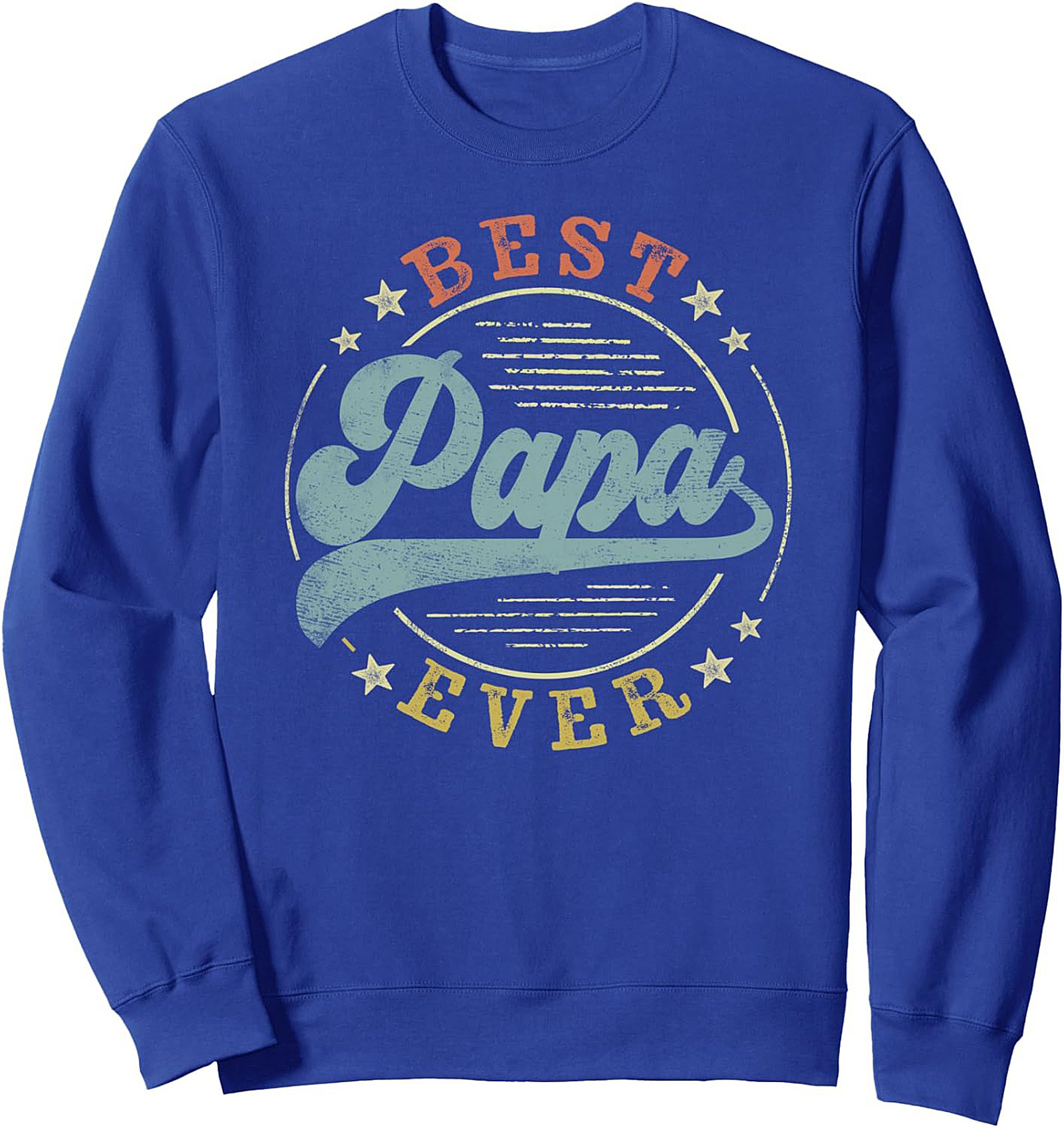Best Papa Ever Sweatshirt Vintage Crewneck Pullover Gift