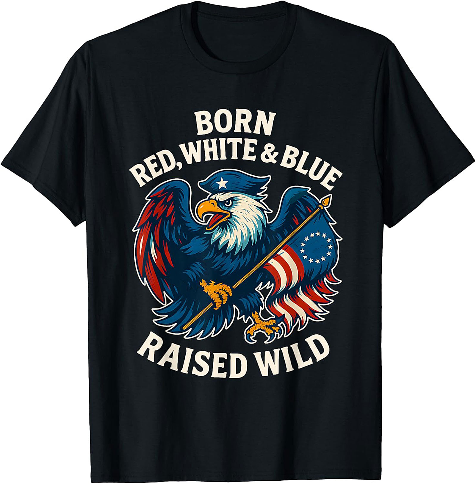 Born Red, White & Blue – American Eagle Patriotic Graphic Tee