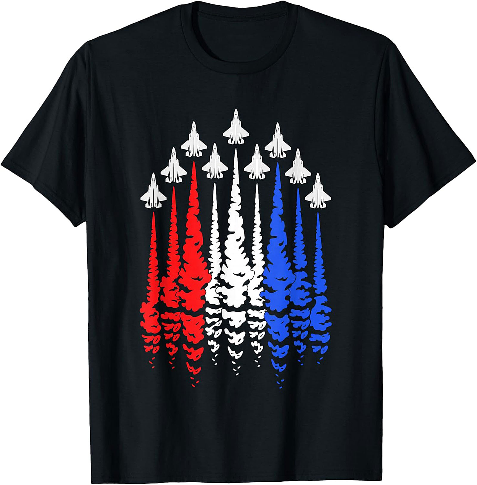 Patriotic Fighter Jet T-Shirt | American Flag Air Show Tee
