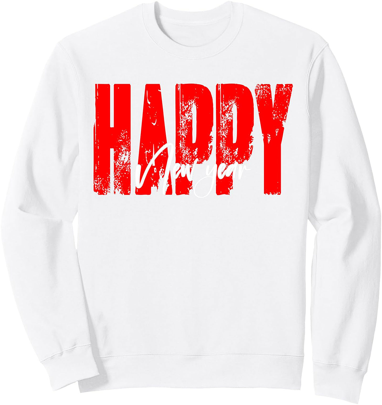 Happy New Year Graphic Sweatshirt Cozy Crewneck Gift