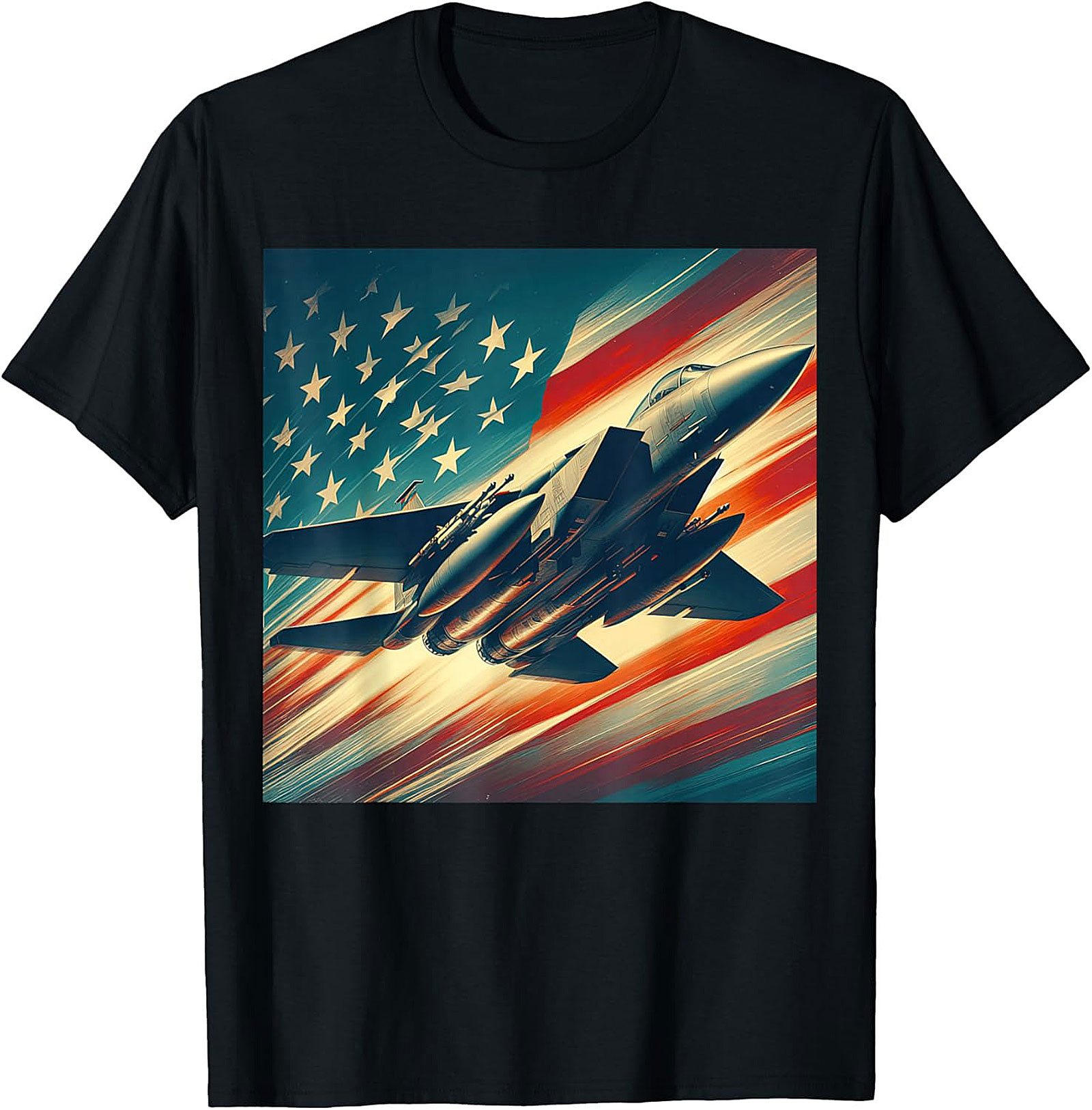 F-15 Fighter Jet T-Shirt | Patriotic Graphic Tee Gift