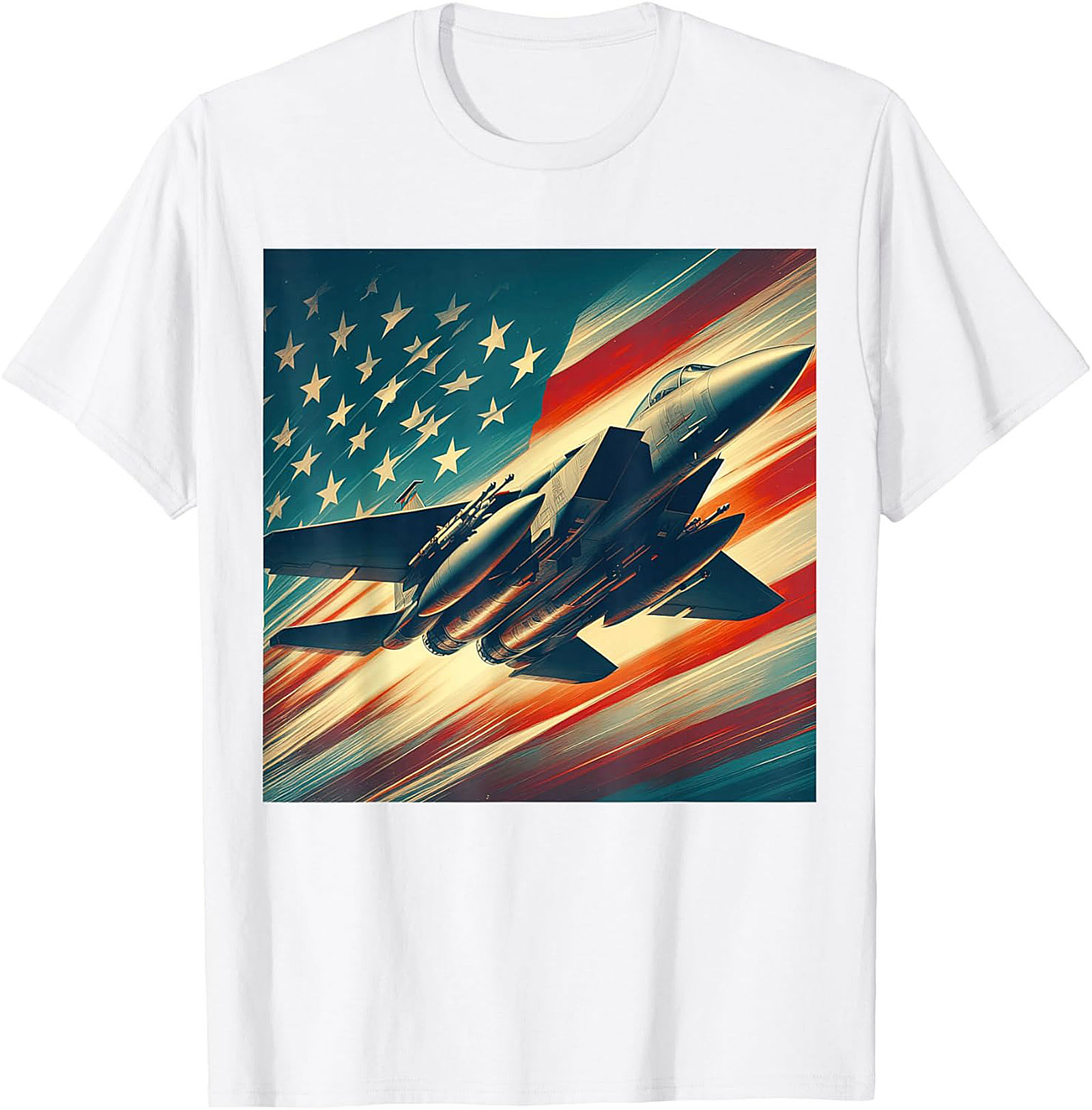 F-15 Fighter Jet T-Shirt | Patriotic Graphic Tee Gift