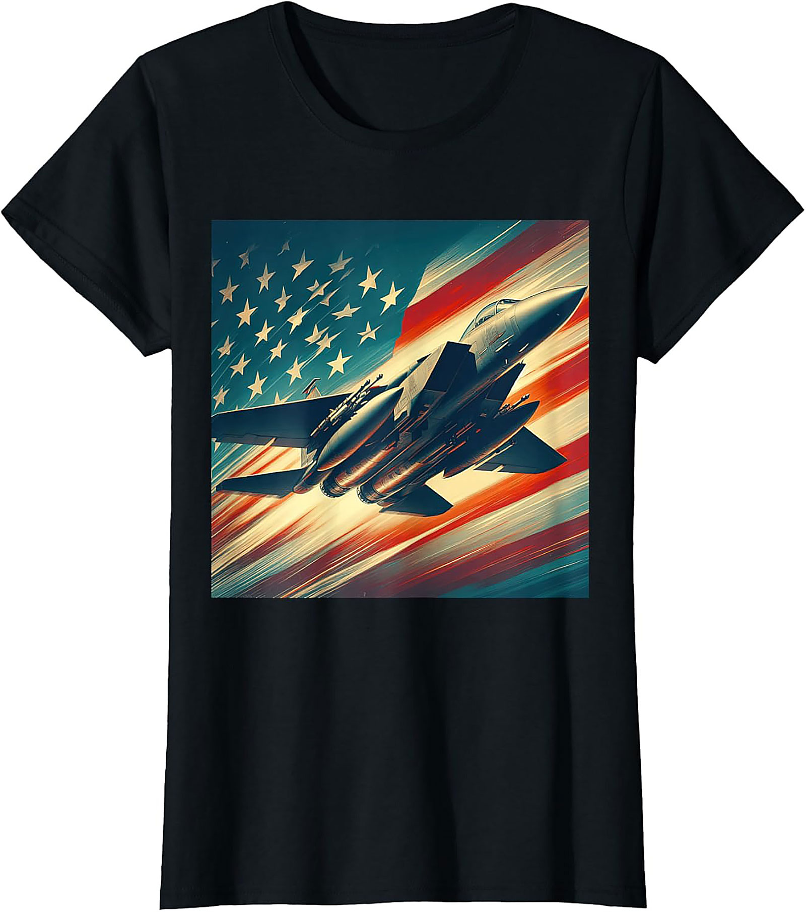 F-15 Fighter Jet T-Shirt | Patriotic Graphic Tee Gift