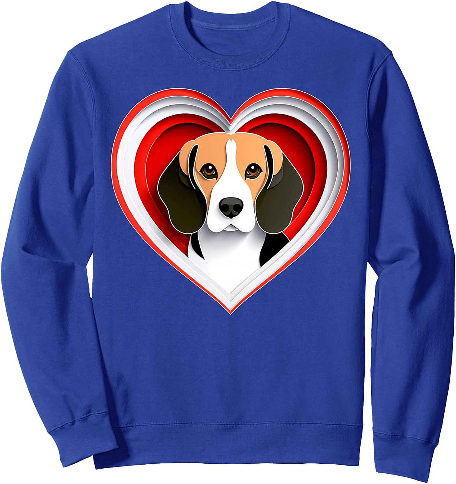 Beagle Love Heart Graphic Crewneck Sweatshirt | Cozy Unisex Pullover