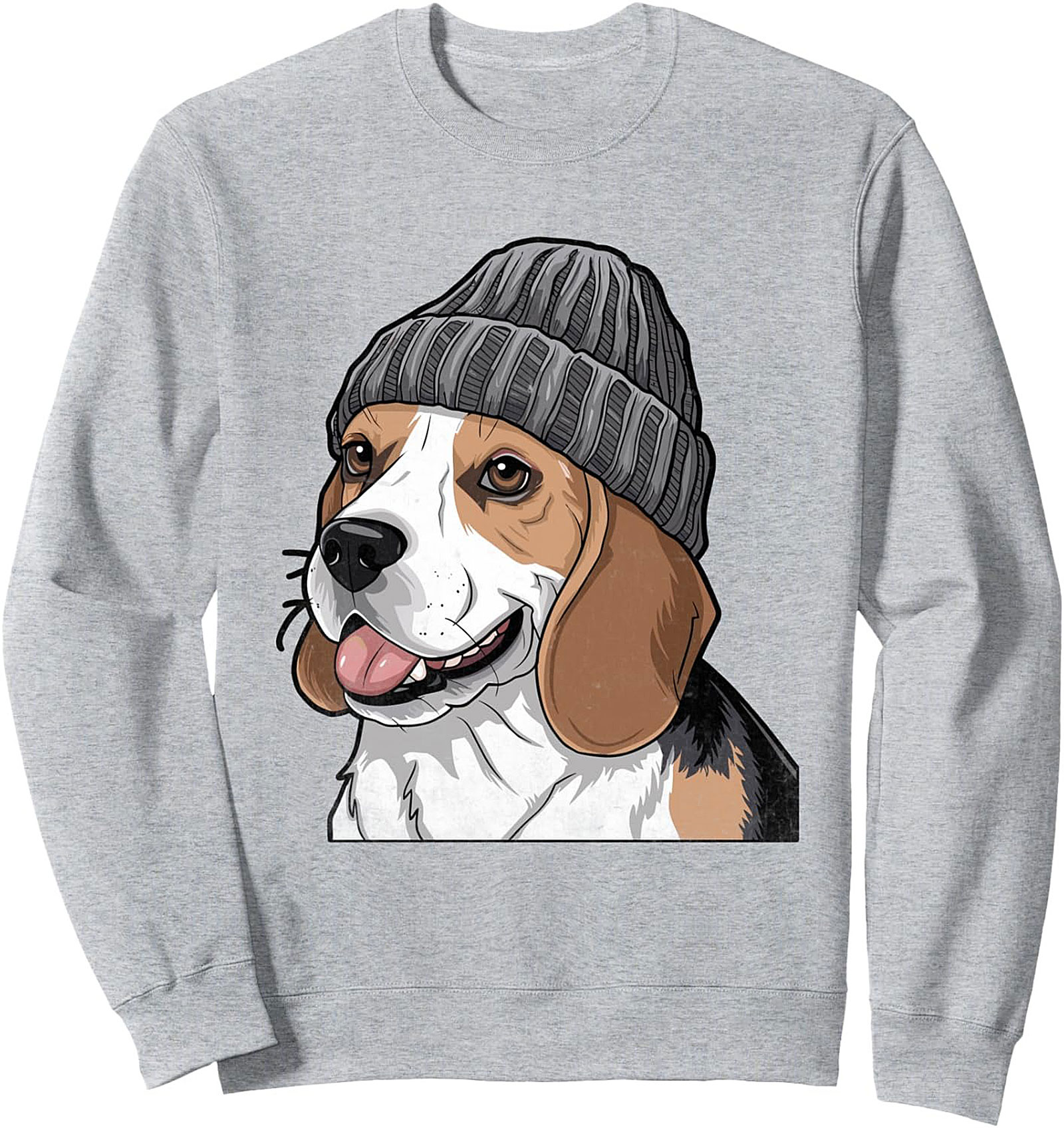 Hipster Beagle Dog Crewneck Sweatshirt | Cool Dog Lover Pullover