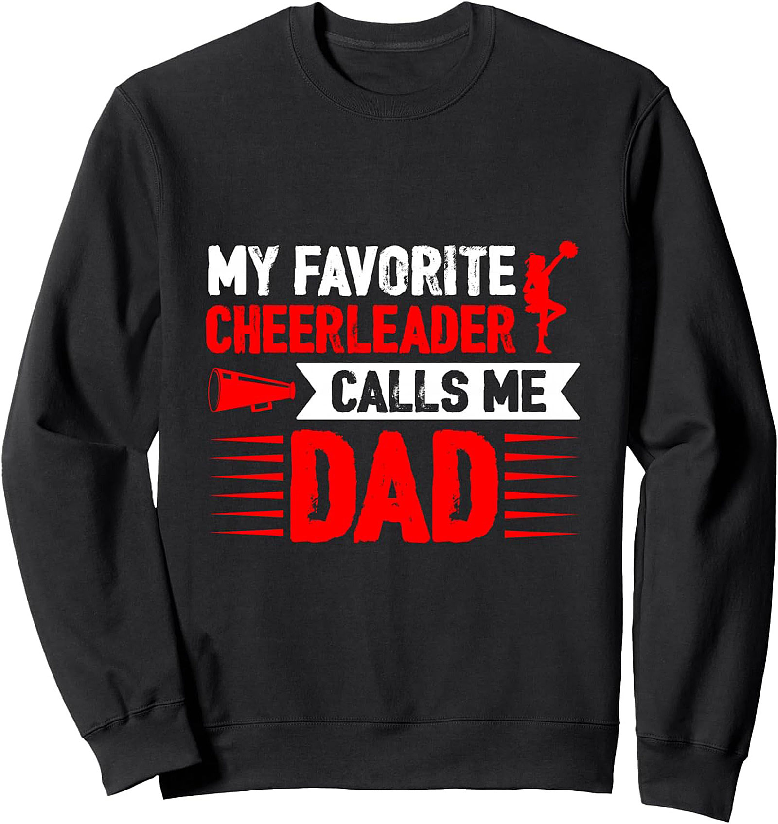 Proud Cheerleader Dad Crewneck Sweatshirt Game Day Pullover