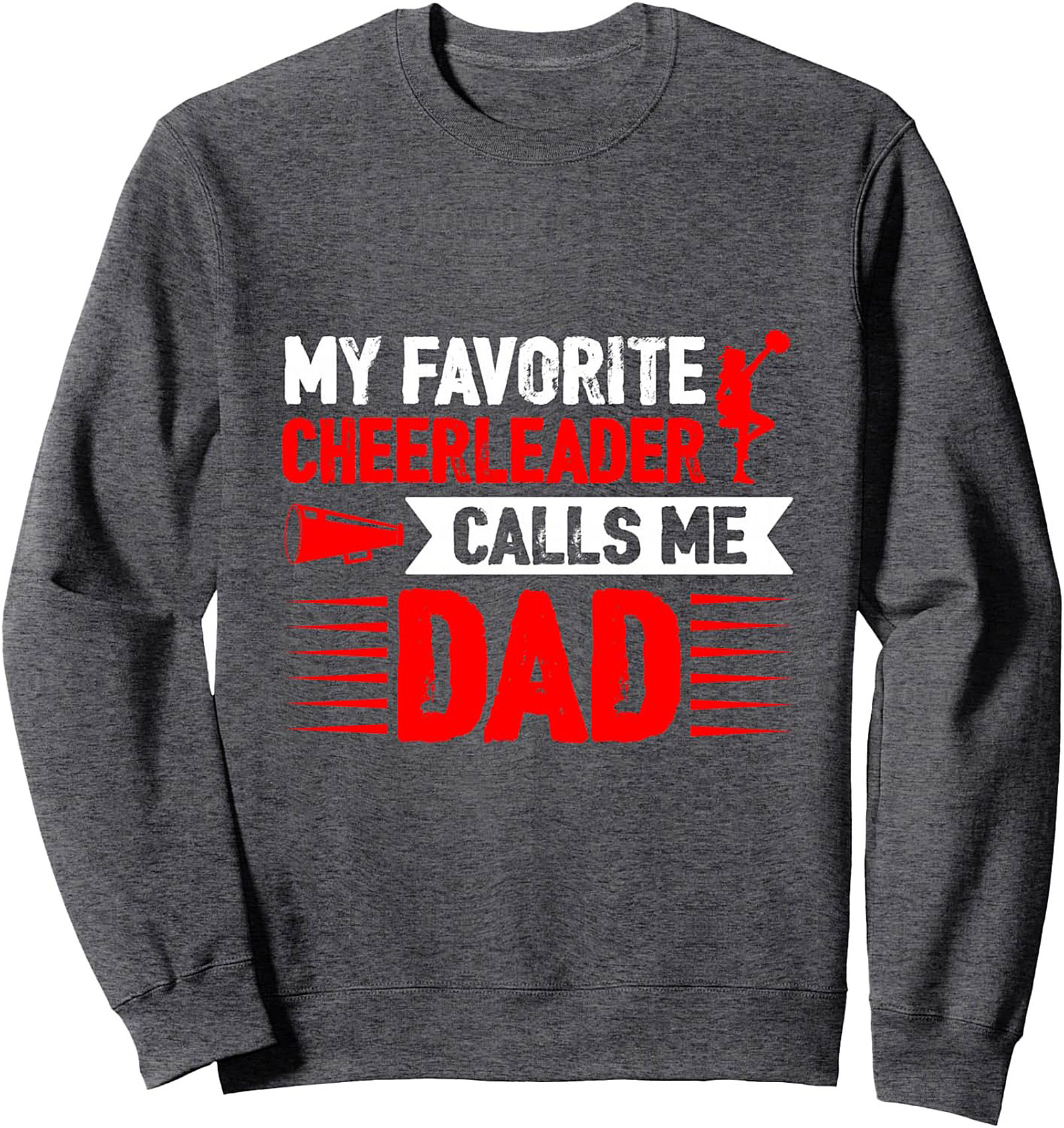 Proud Cheerleader Dad Crewneck Sweatshirt Game Day Pullover