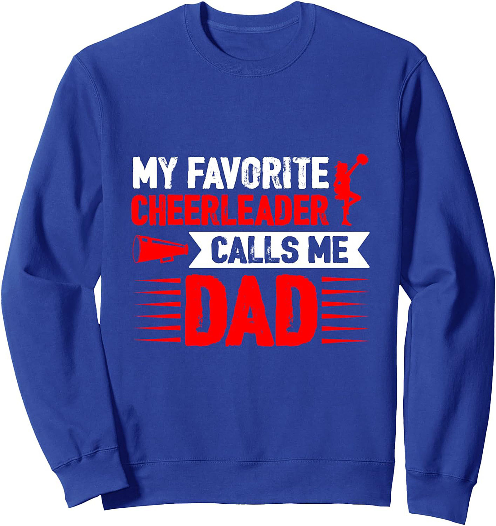 Proud Cheerleader Dad Crewneck Sweatshirt Game Day Pullover