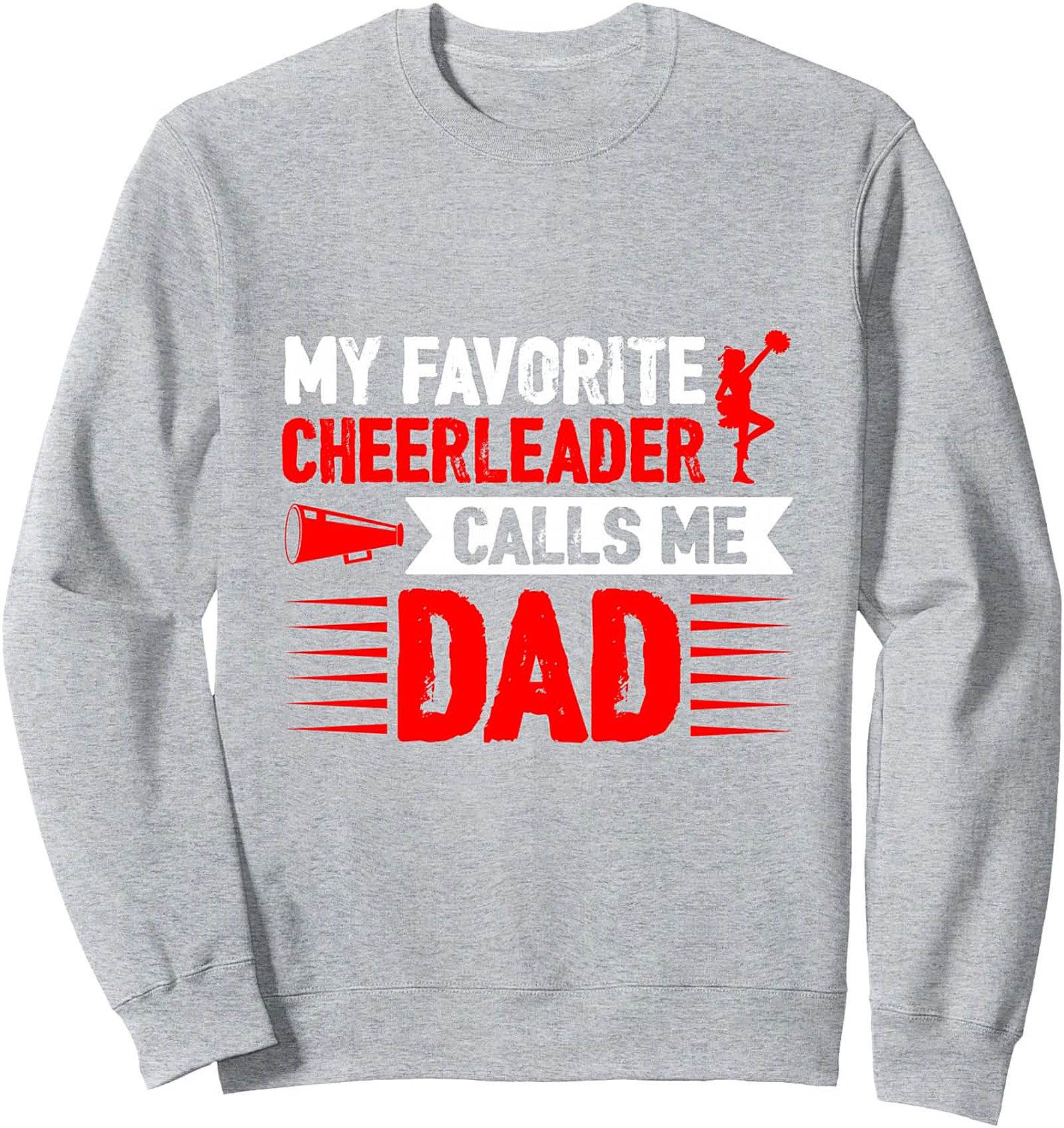 Proud Cheerleader Dad Crewneck Sweatshirt Game Day Pullover
