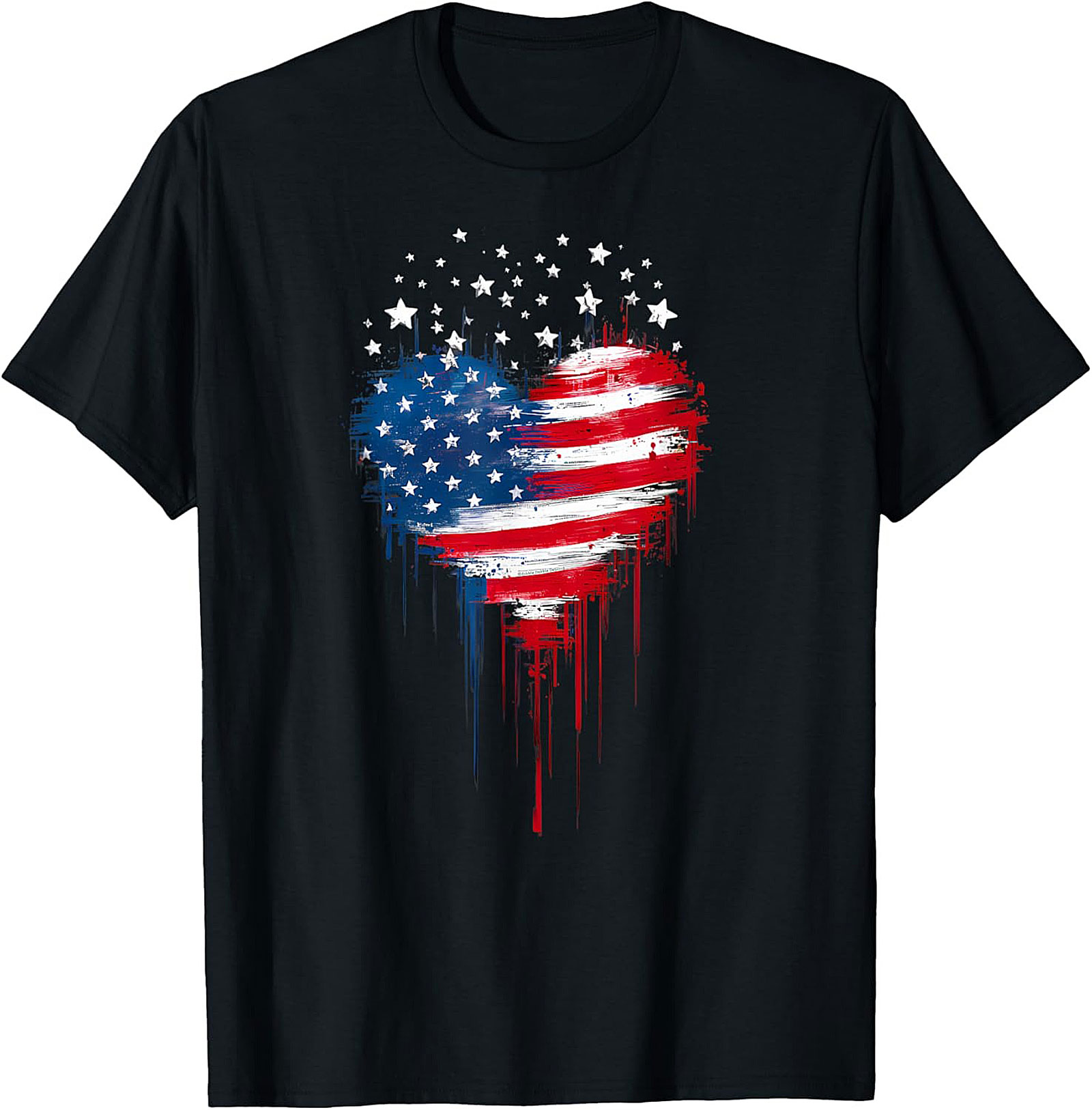 Patriotic Heart T-Shirt | Distressed American Flag Graphic Tee