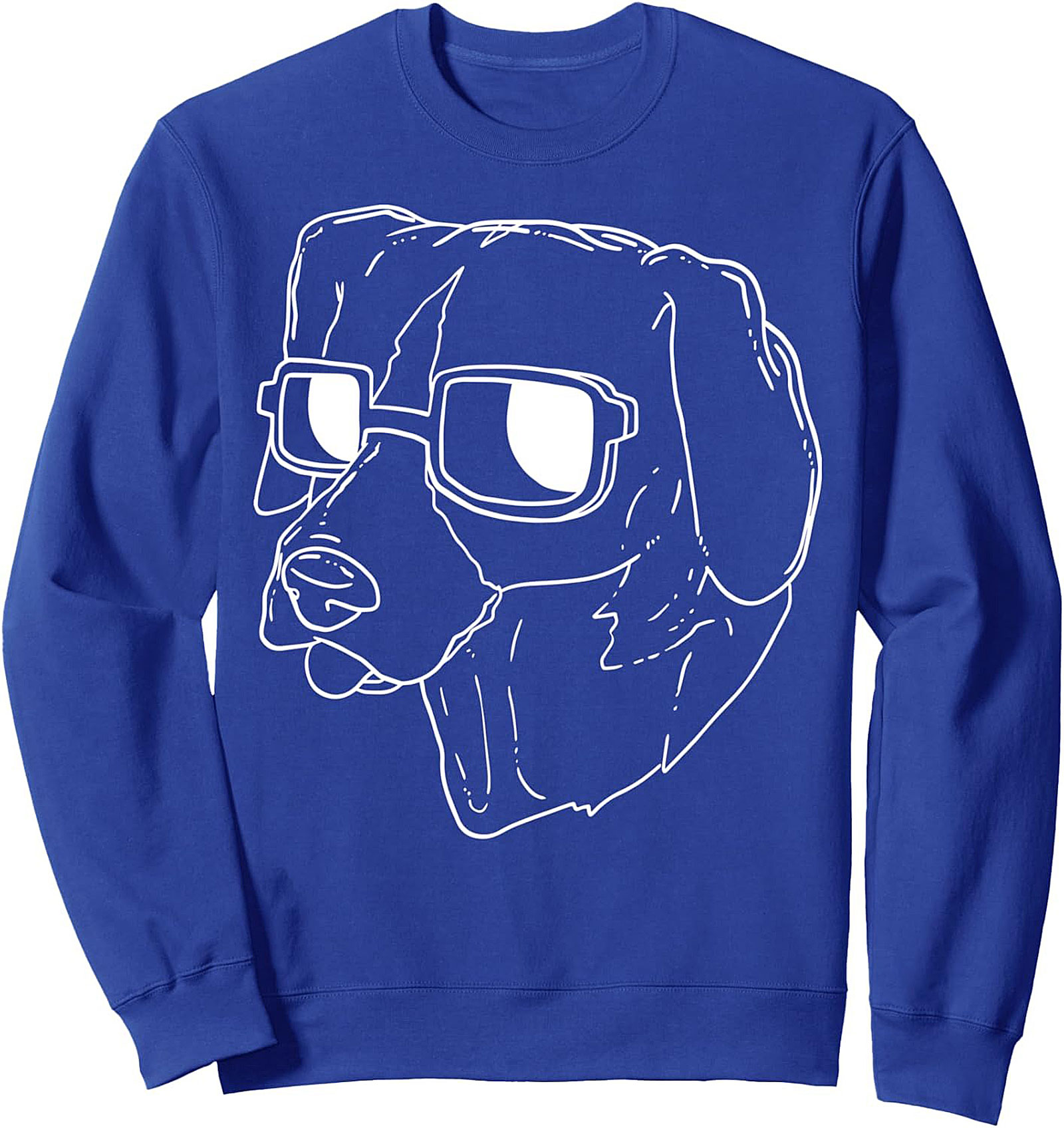 Hipster Dog Graphic Sweatshirt | Cool Canine Crewneck Pullover