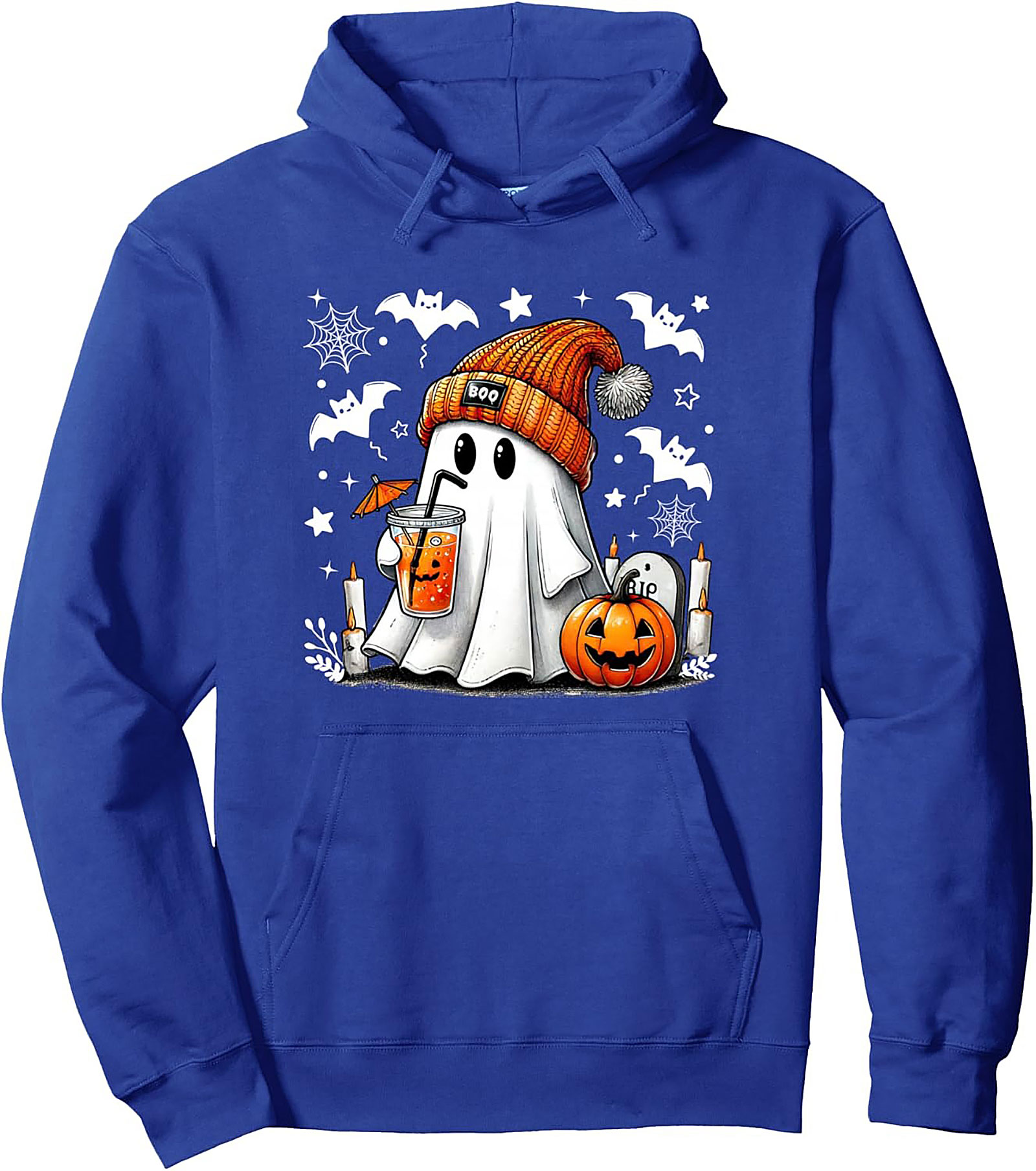 Cute Ghost Halloween Pullover Hoodie | Cozy Streetwear