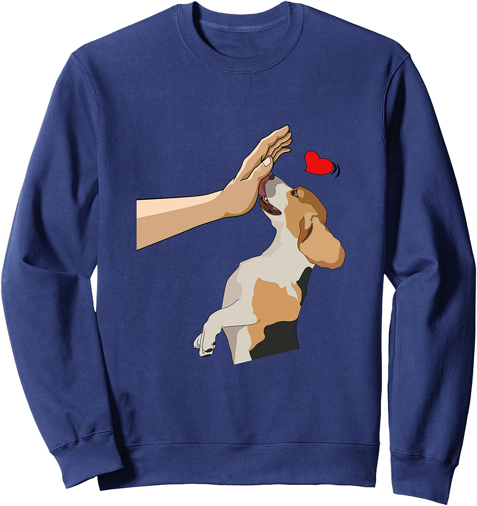 Adorable Beagle Dog Lover Graphic Sweatshirt – Puppy Kisses Crewneck