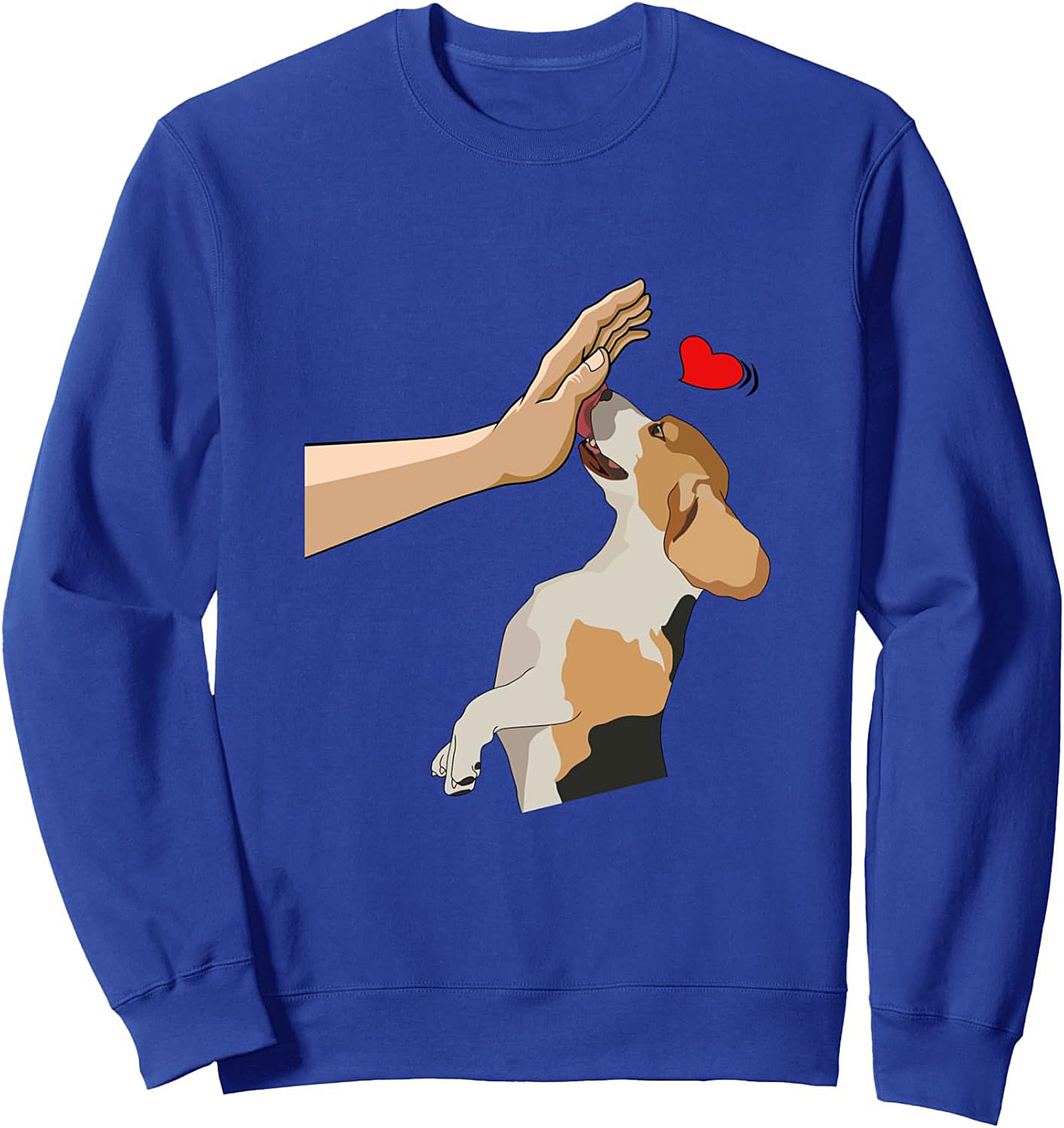 Adorable Beagle Dog Lover Graphic Sweatshirt – Puppy Kisses Crewneck