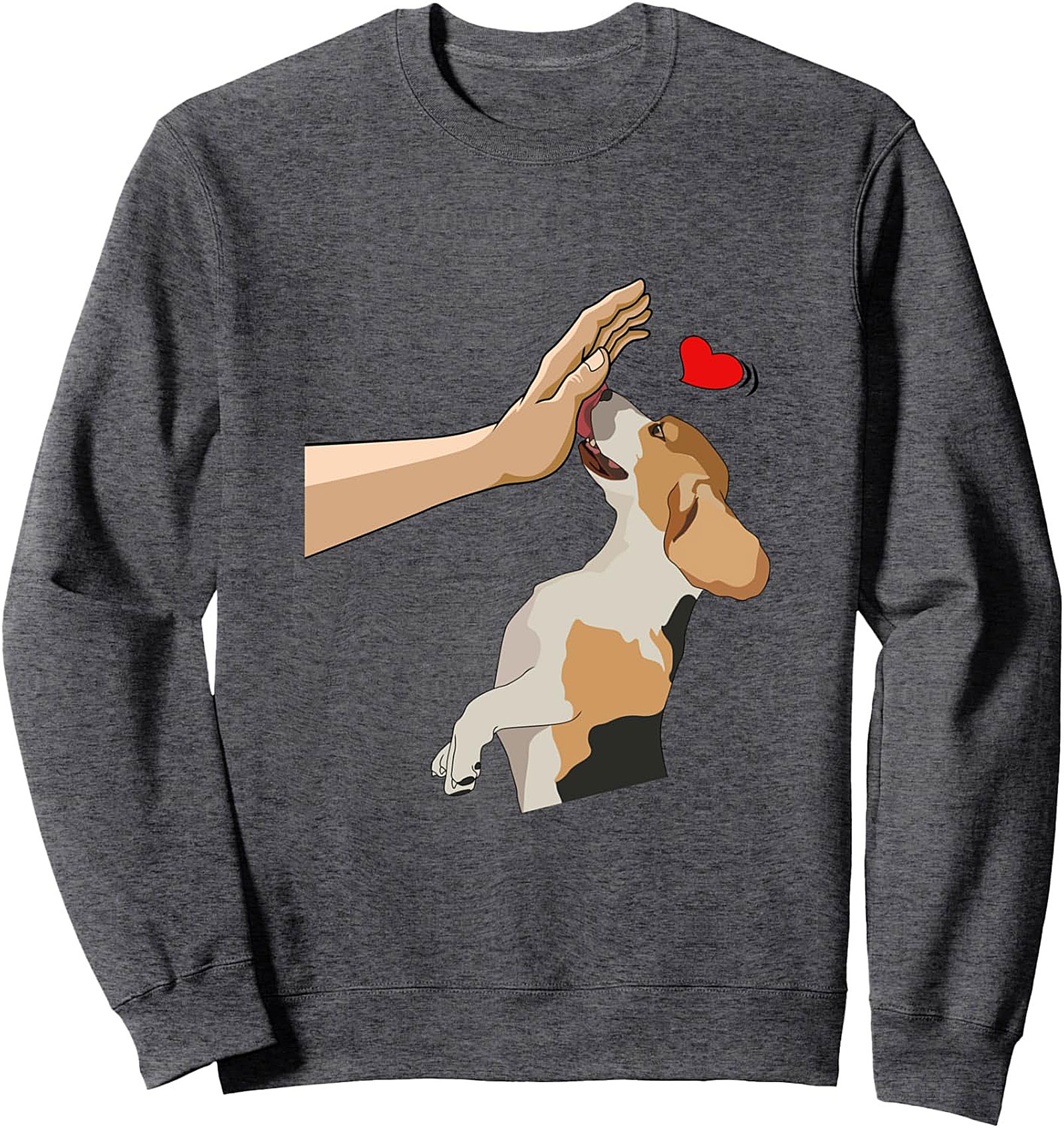 Adorable Beagle Dog Lover Graphic Sweatshirt – Puppy Kisses Crewneck