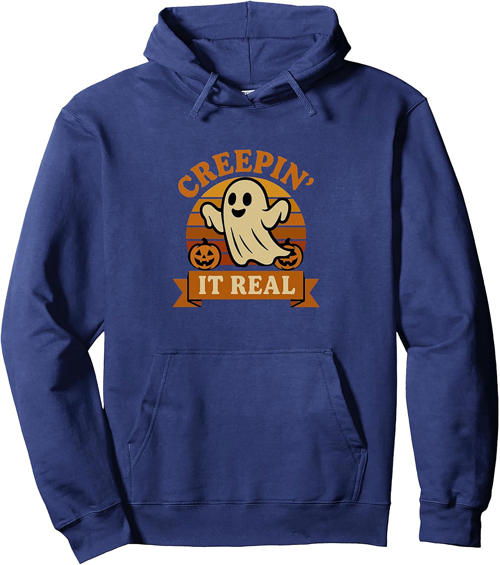 Creepin’ It Real Ghost Halloween Pullover Hoodie