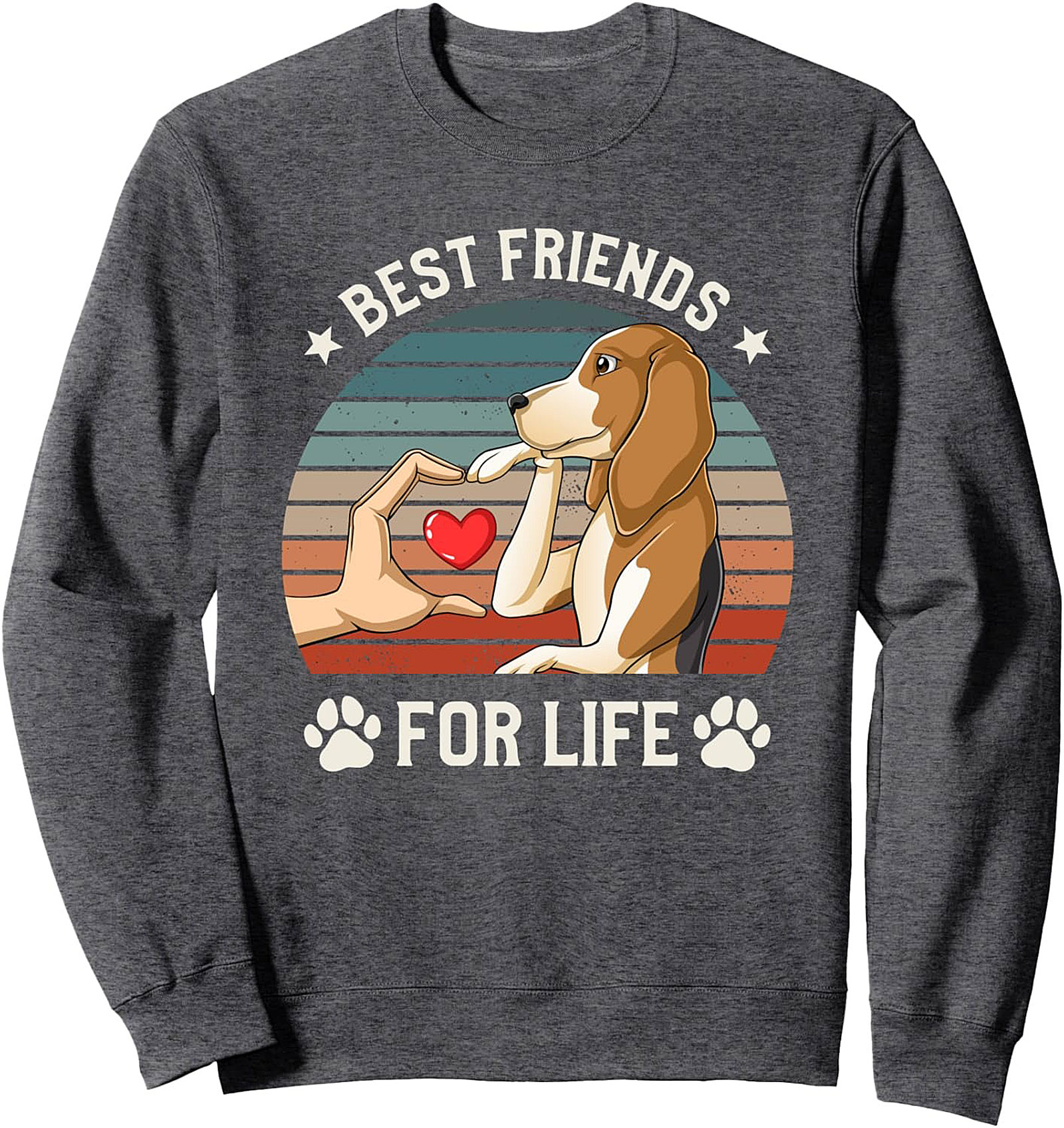 The Beagle Dog Lover Sweatshirt - Best Friends For Life Retro Pullover