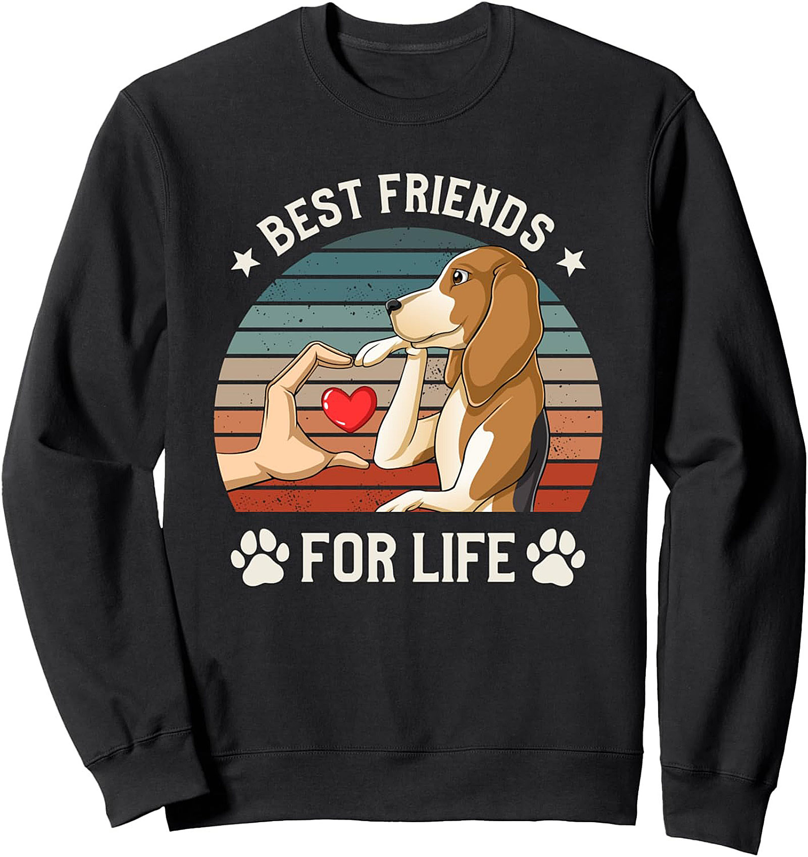The Beagle Dog Lover Sweatshirt - Best Friends For Life Retro Pullover