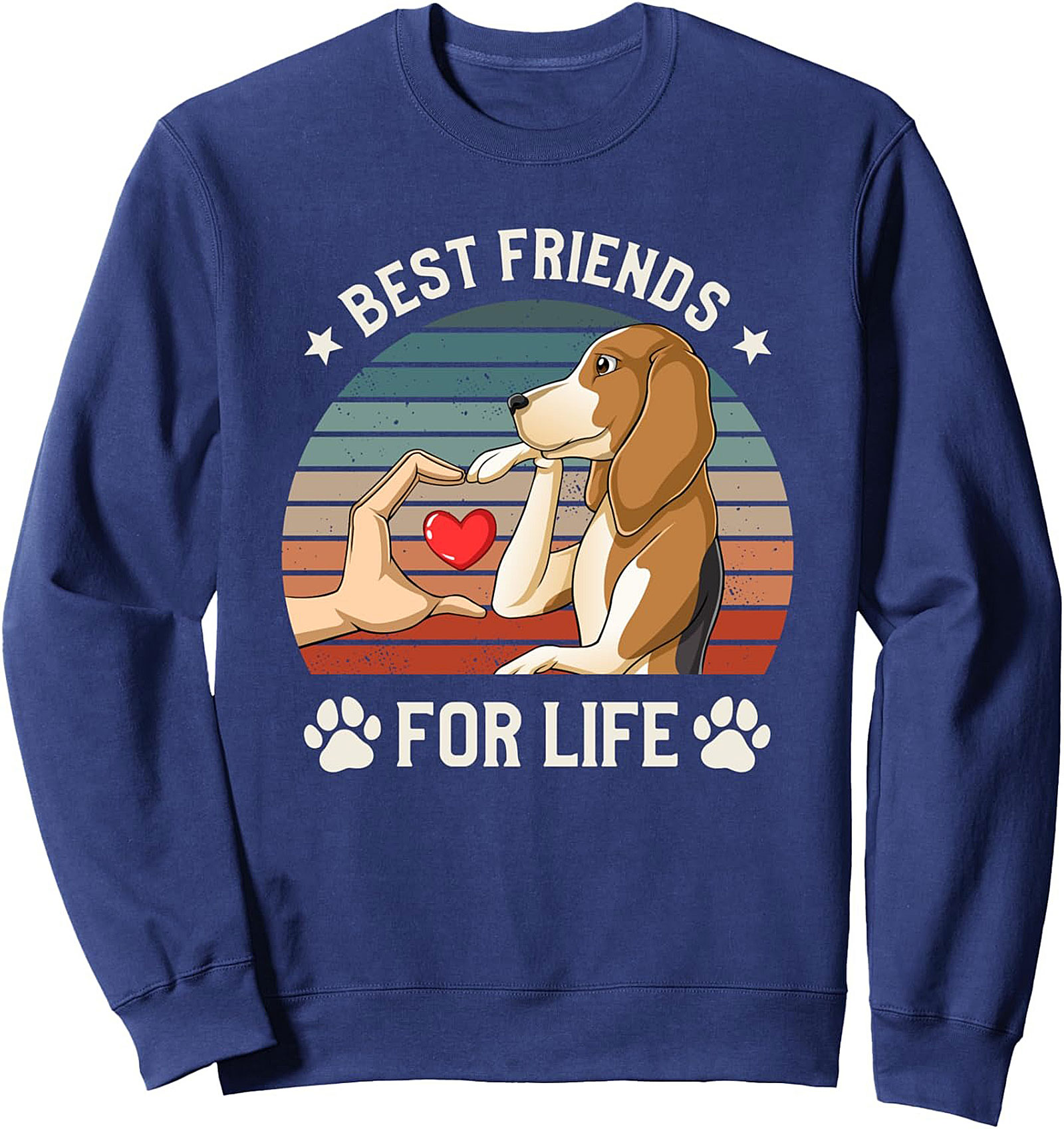 The Beagle Dog Lover Sweatshirt - Best Friends For Life Retro Pullover