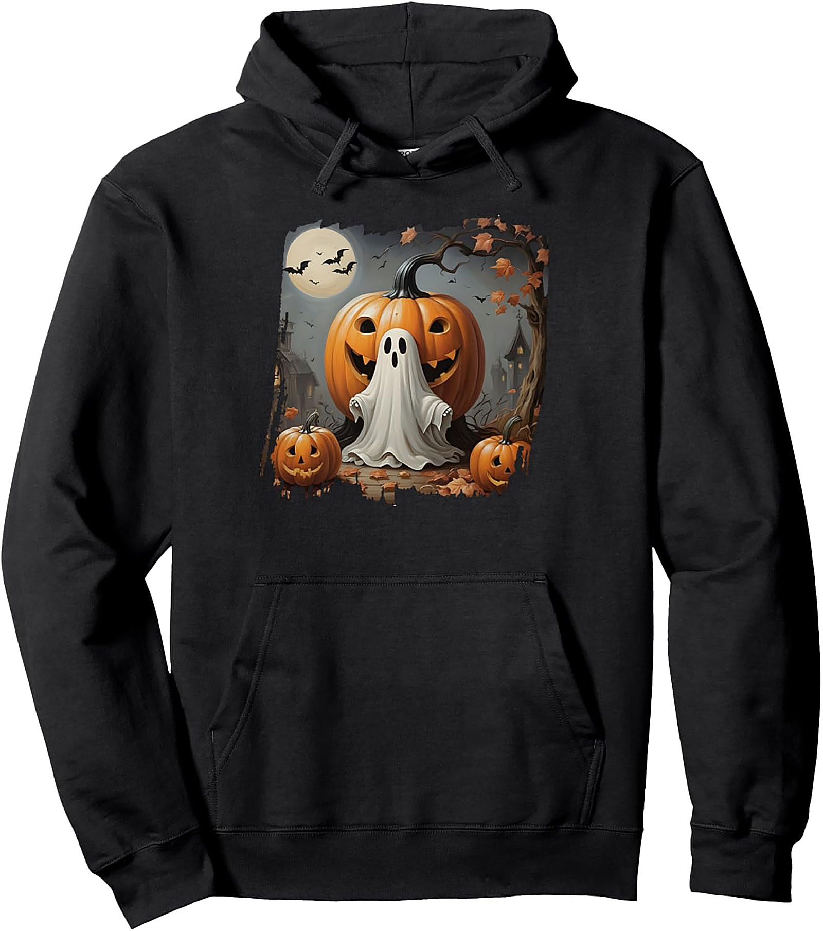 Cute Ghost Halloween Pullover Hoodie | Cozy Fall Streetwear