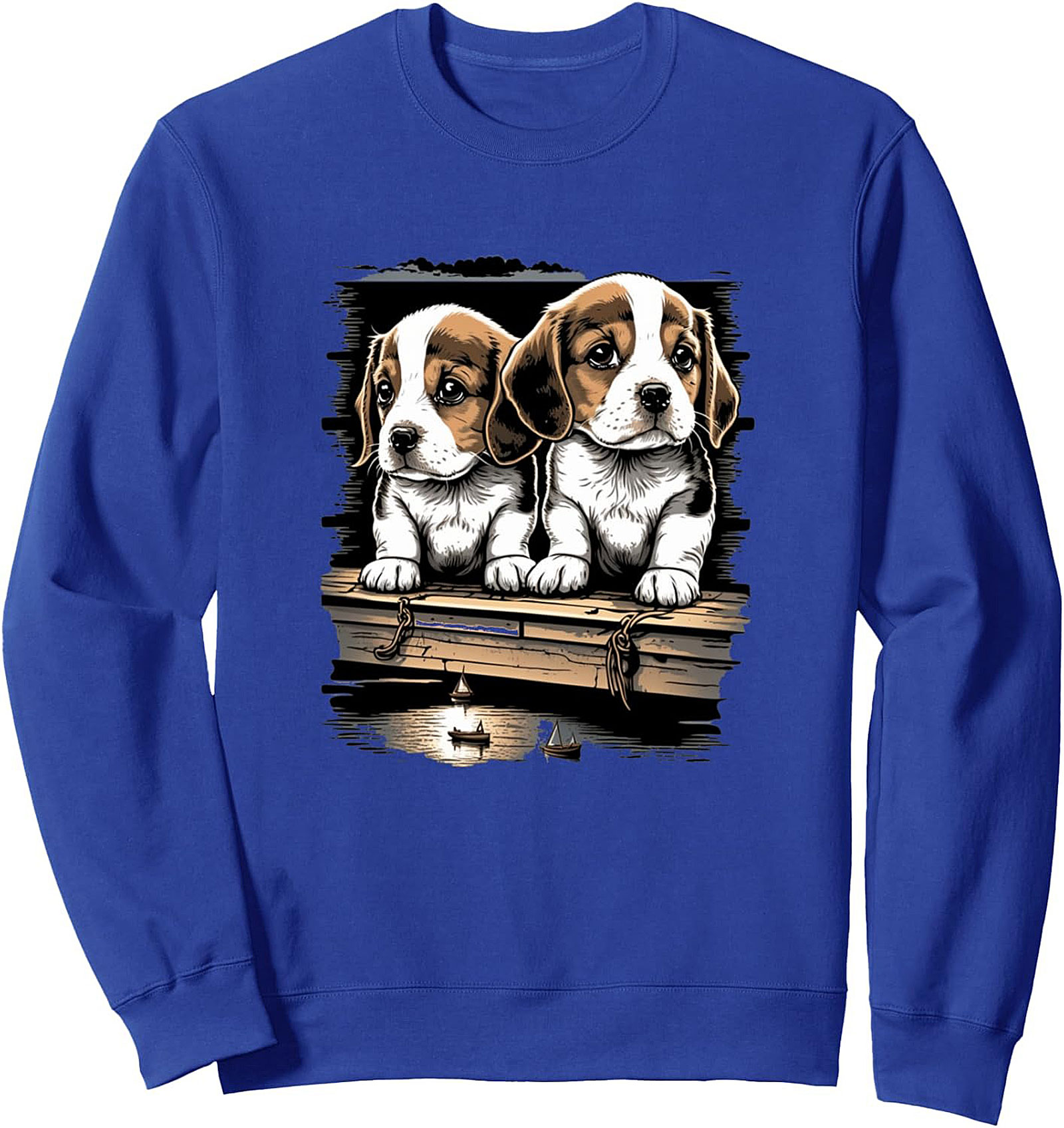 Adorable Beagle Puppy Graphic Sweatshirt – Cozy Crewneck for Dog Lovers