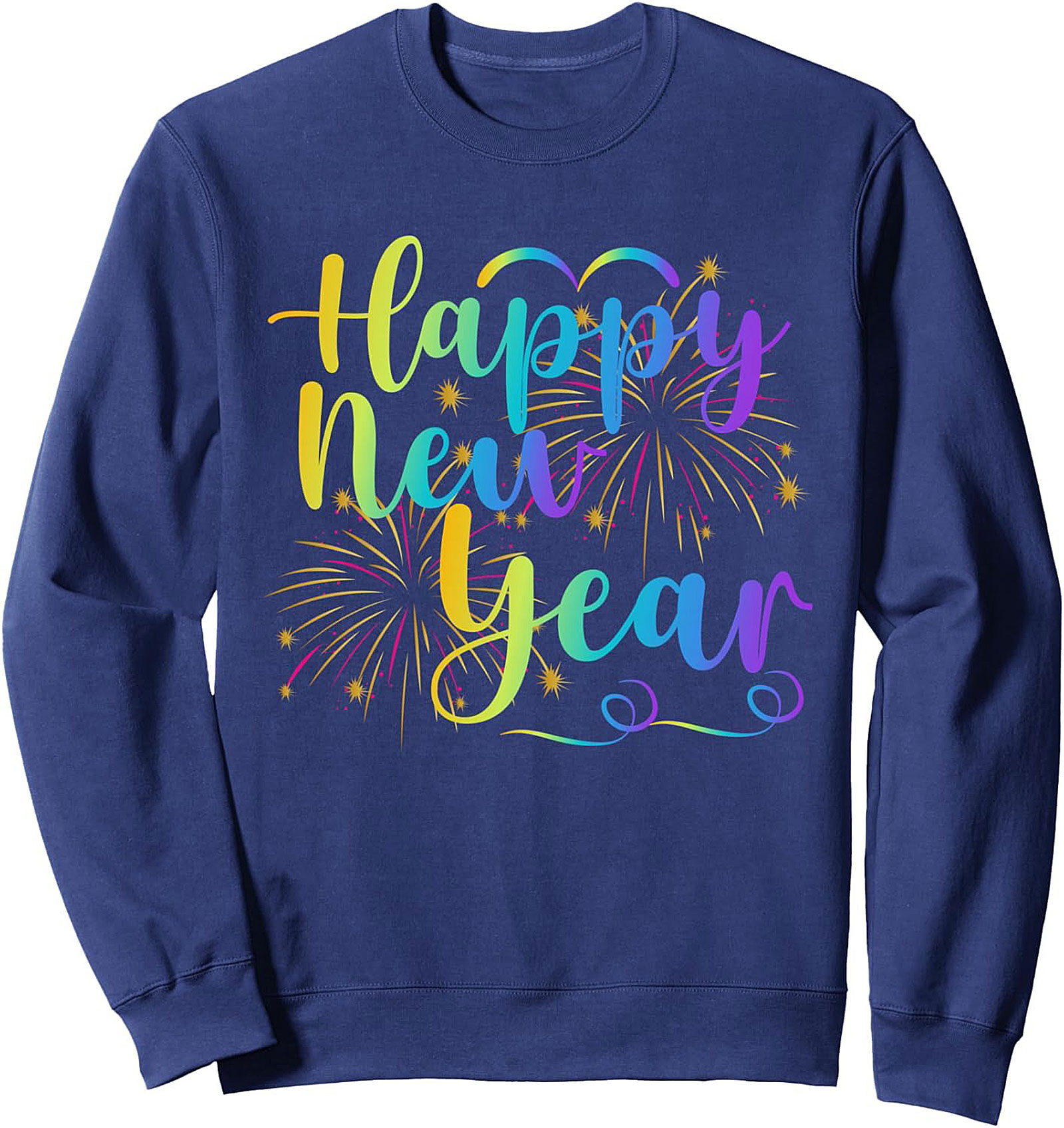 Happy New Year Crewneck Sweatshirt Festive Pullover