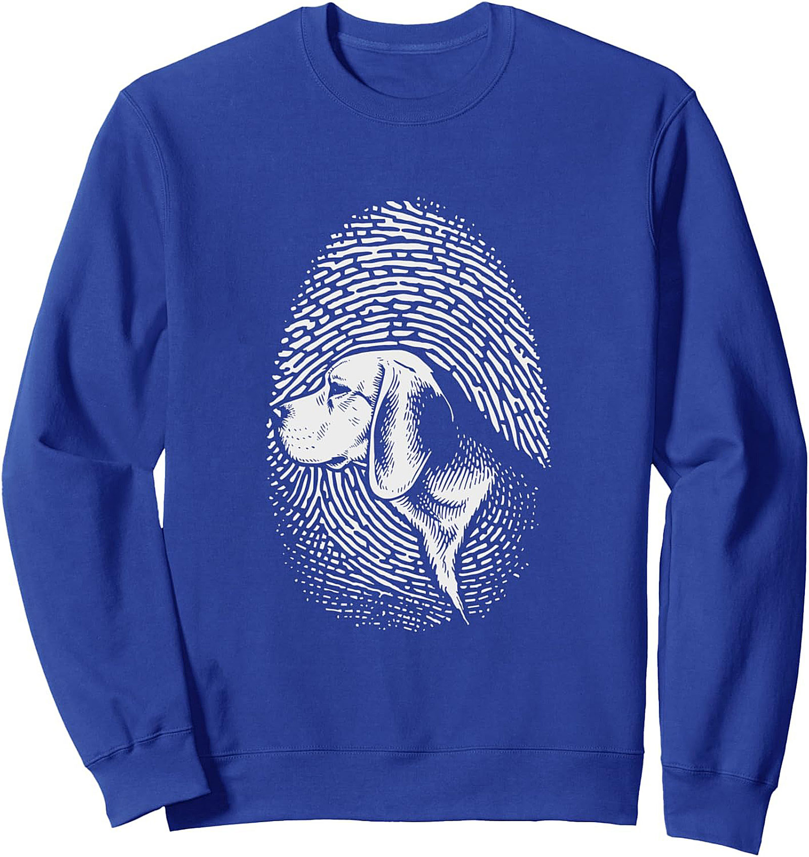 Beagle Fingerprint Dog Lover Crewneck Sweatshirt – Unique Pet ID Graphic