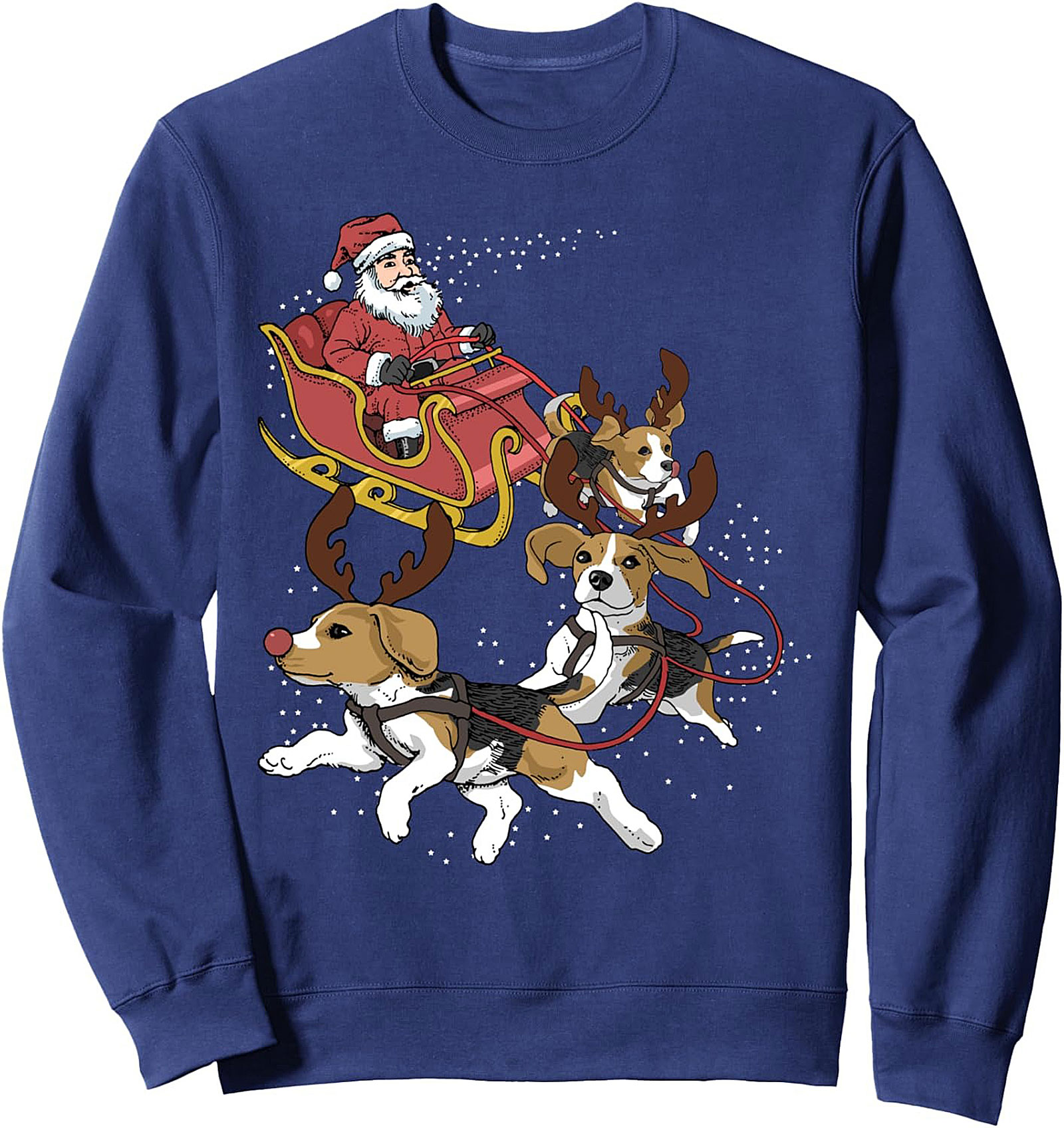 The Beagle Reindeer Christmas Crewneck Sweatshirt
