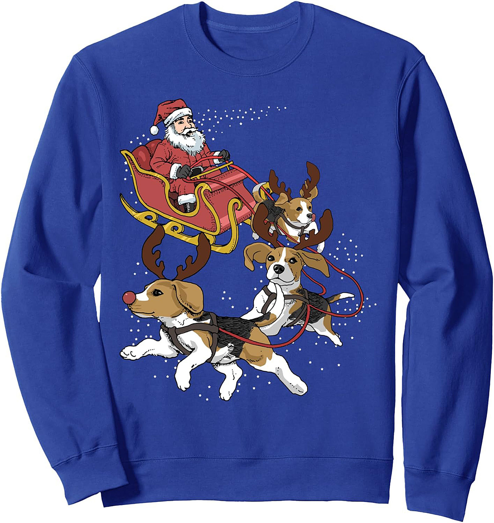 The Beagle Reindeer Christmas Crewneck Sweatshirt