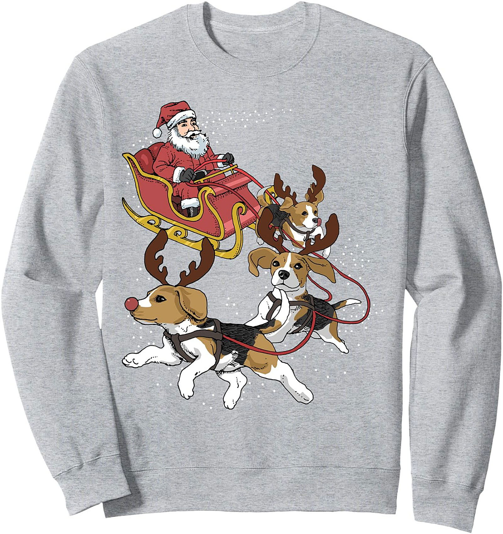 The Beagle Reindeer Christmas Crewneck Sweatshirt