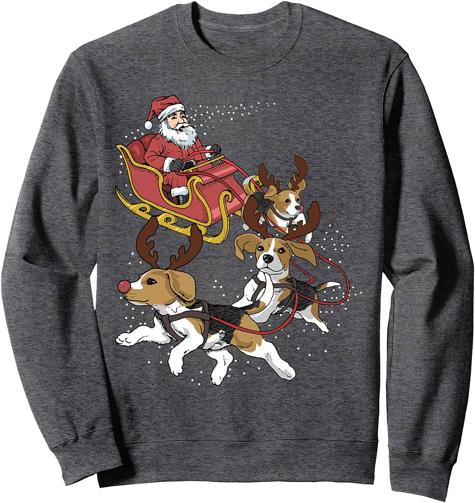 The Beagle Reindeer Christmas Crewneck Sweatshirt